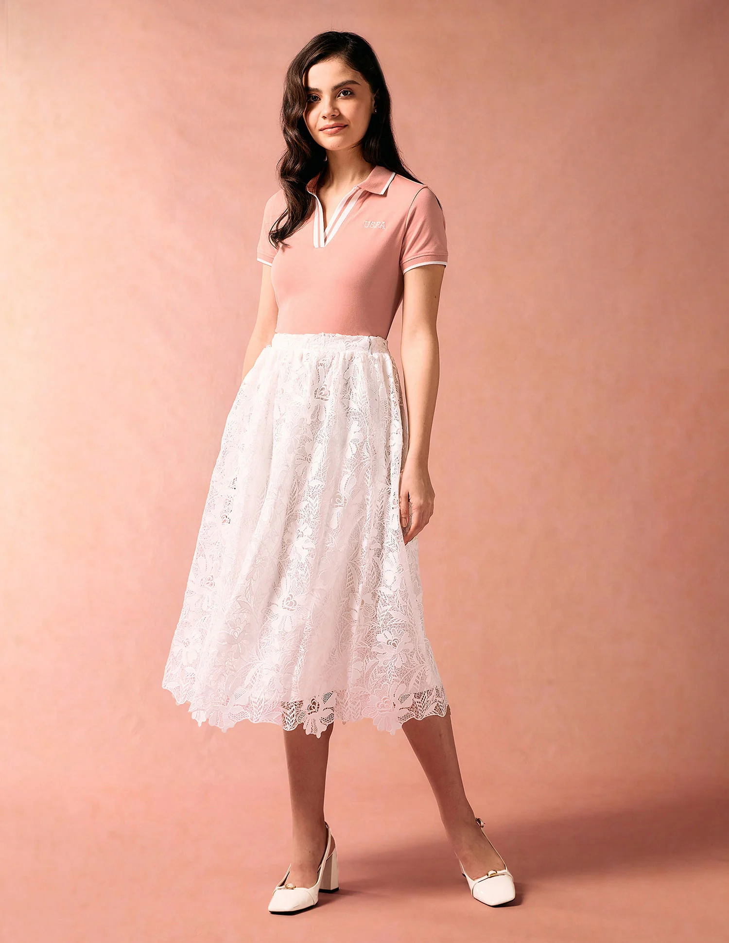 Open Placket Pique Polo Shirt - Image 3