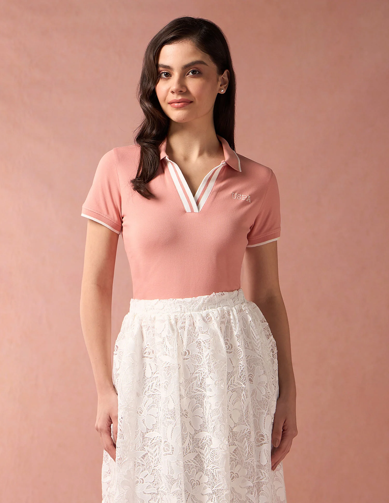 Open Placket Pique Polo Shirt - Image 6