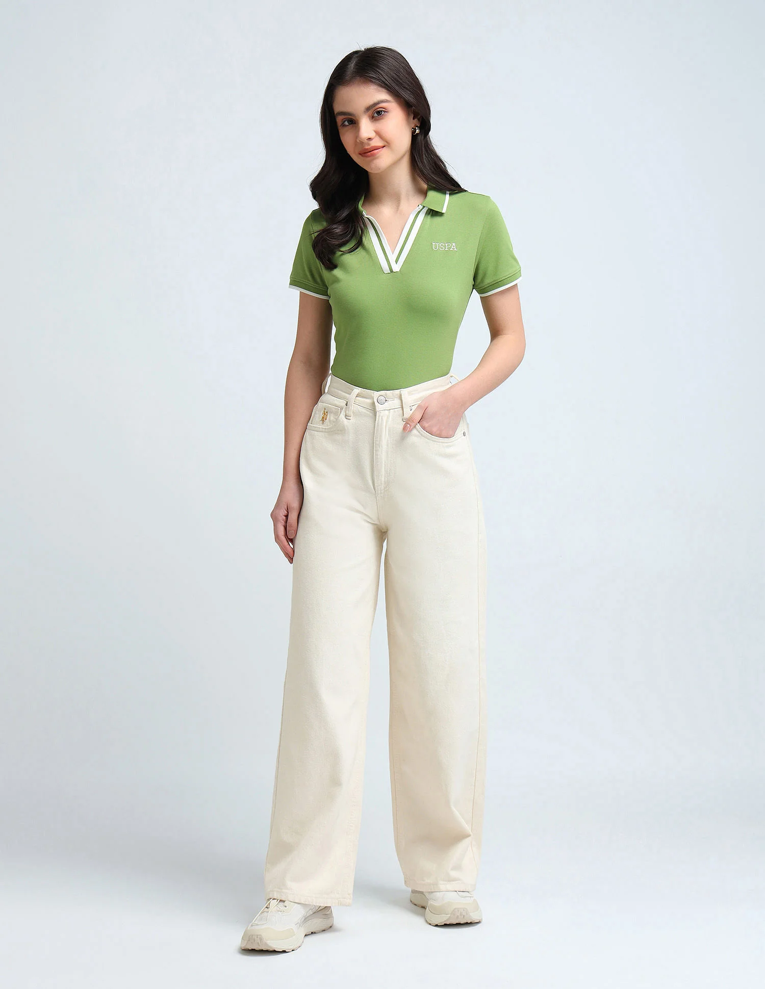 Open Placket Pique Polo Shirt - Image 3
