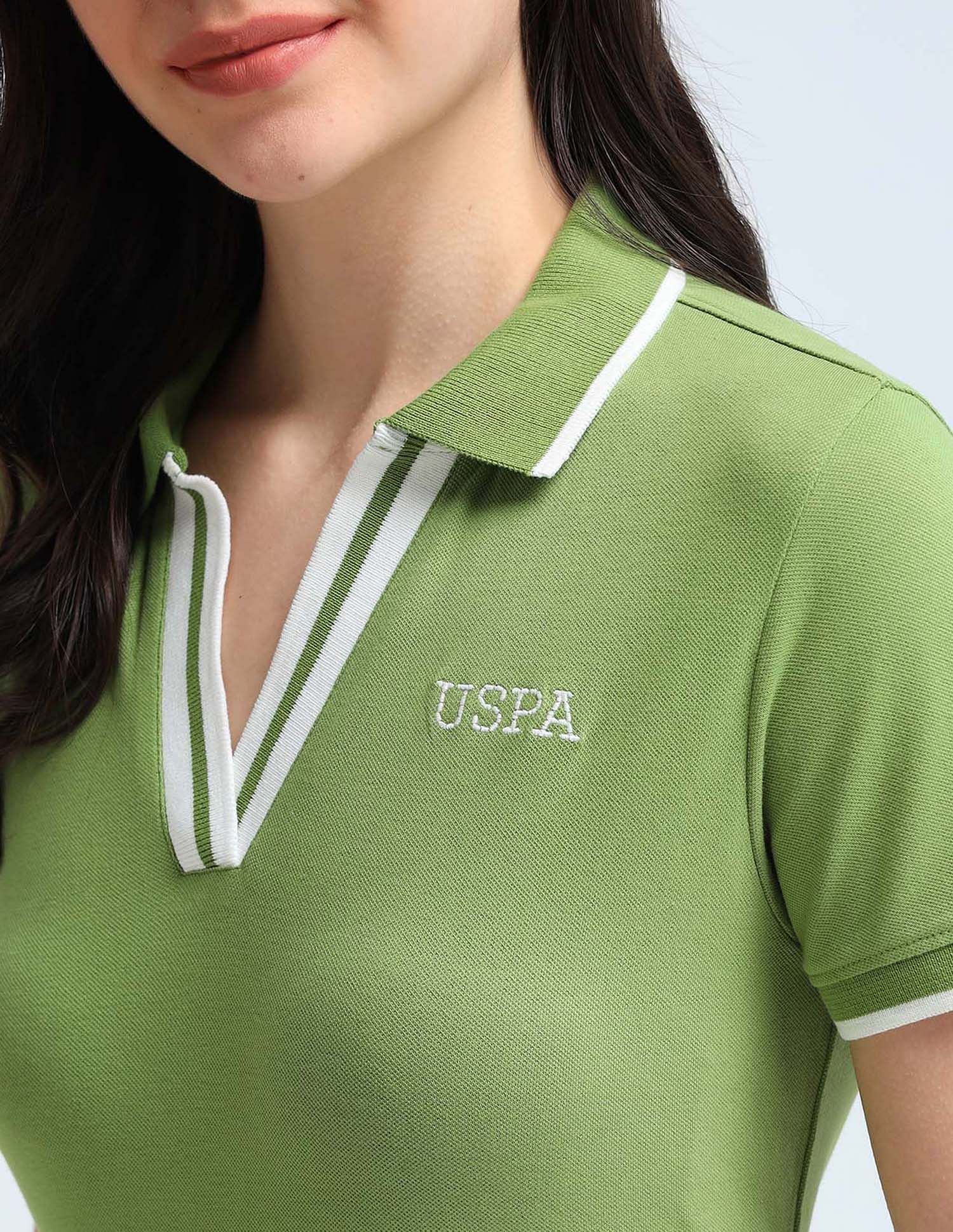 Open Placket Pique Polo Shirt - Image 7