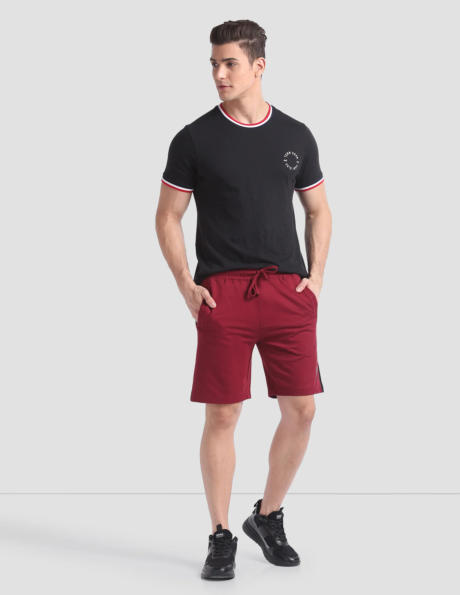 Panelled Cotton OES01 Lounge Shorts - Pack Of 1 - Image 3