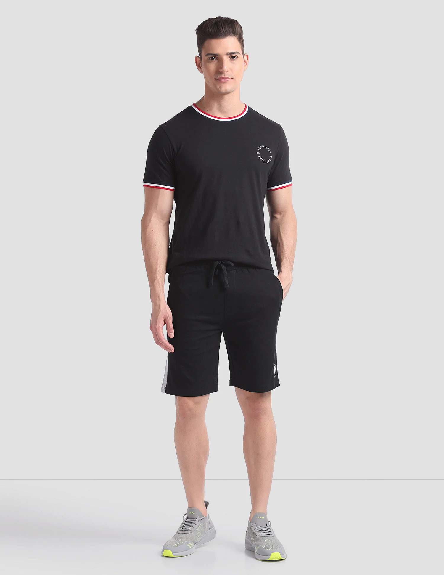 Panelled Cotton OES01 Lounge Shorts - Pack Of 1 - Image 3