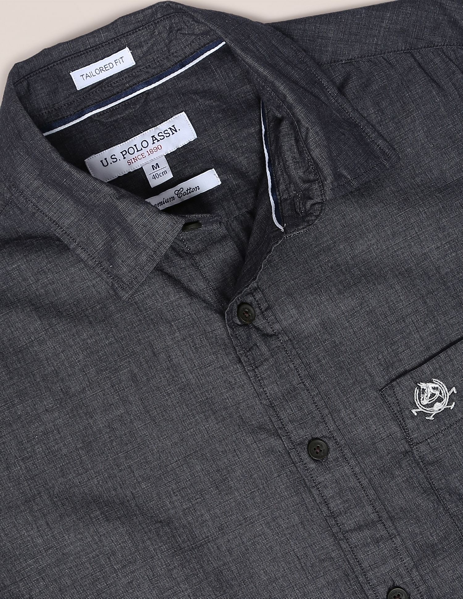 Patch Pocket Heathered Casual Shirt - Image 2