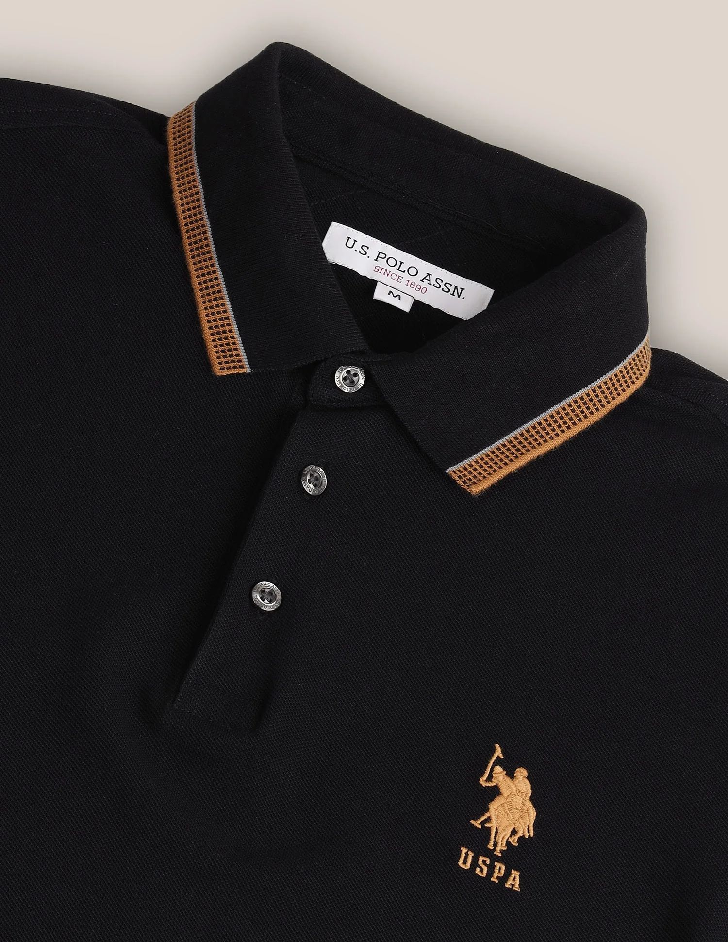 Patterned Collar Slim Fit Polo Shirt - Image 2
