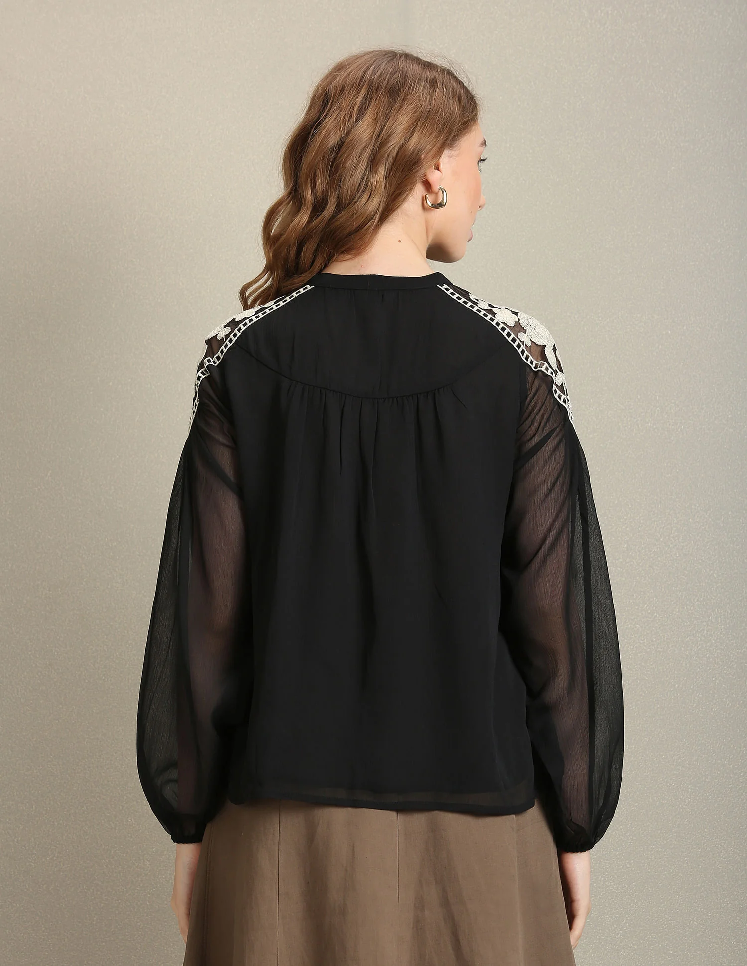 Placement Lace Embroidery Top - Image 5