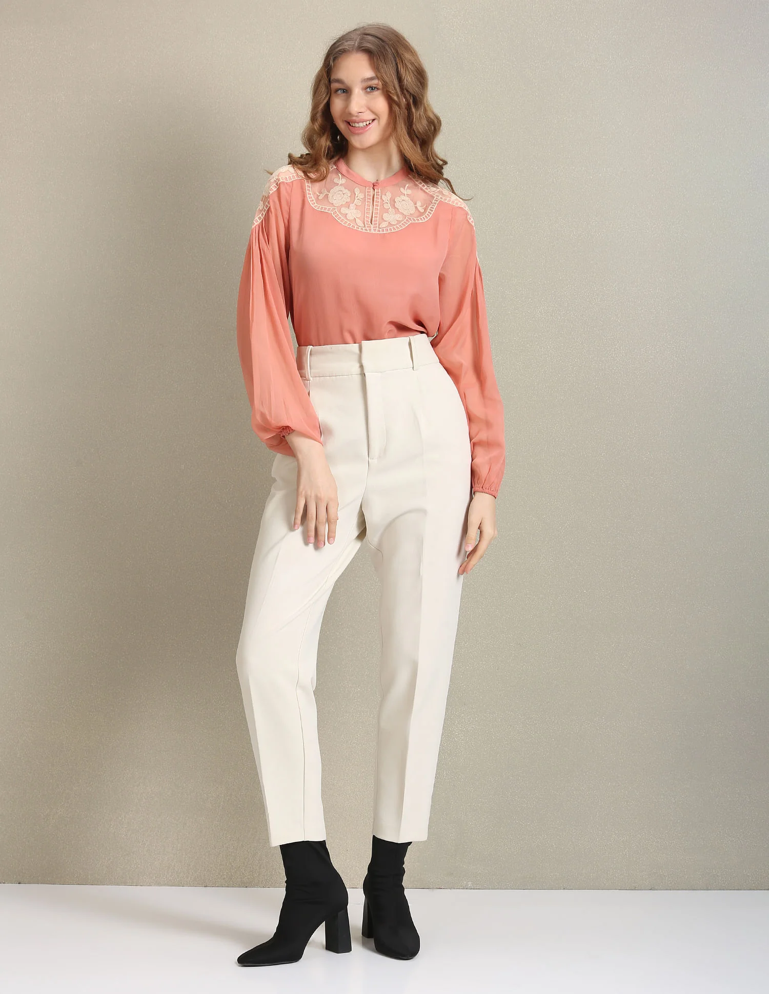 Placement Lace Embroidery Top - Image 3