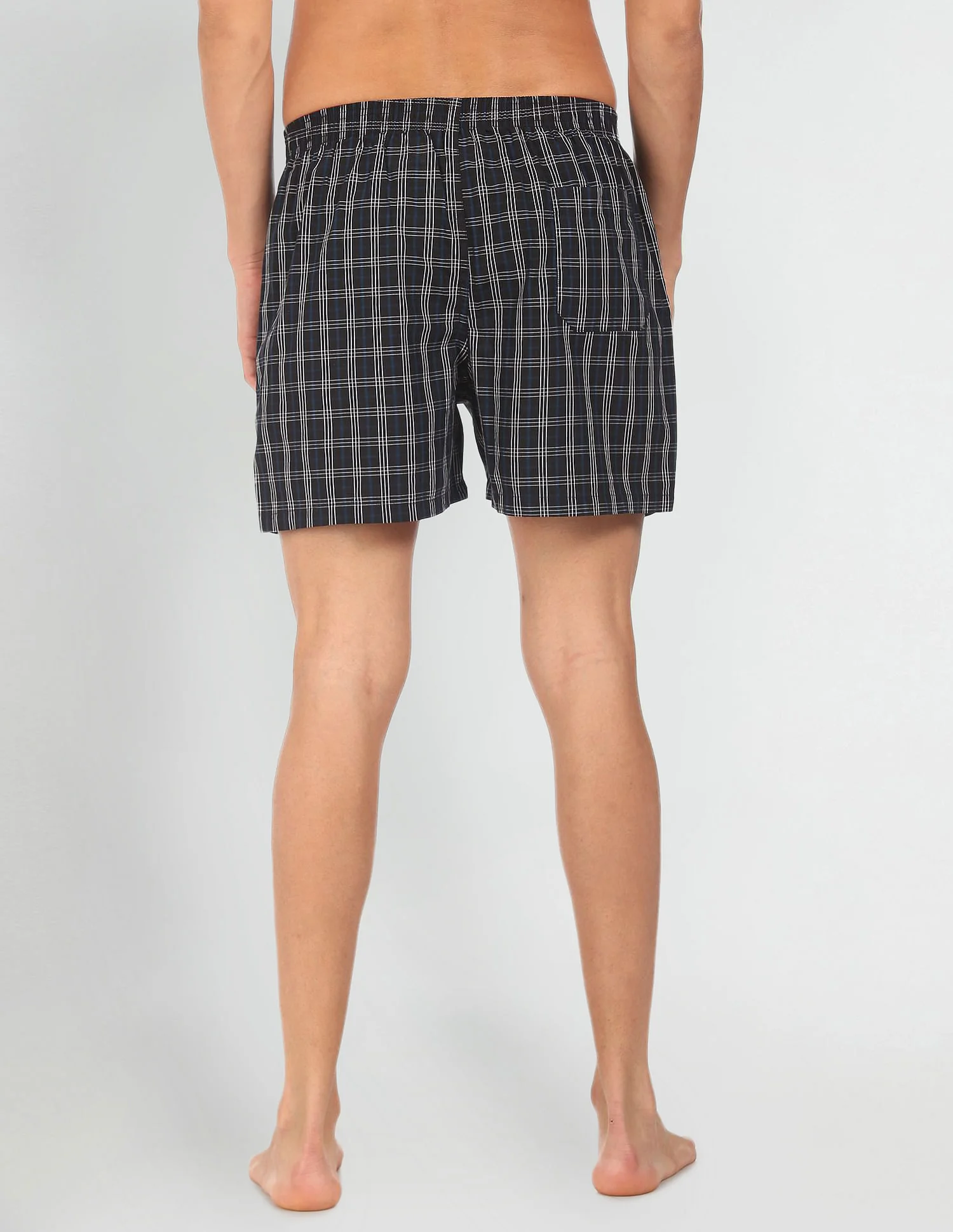 Plaid Check Pure Cotton I691 Boxers - Pack Of 2 - Image 4