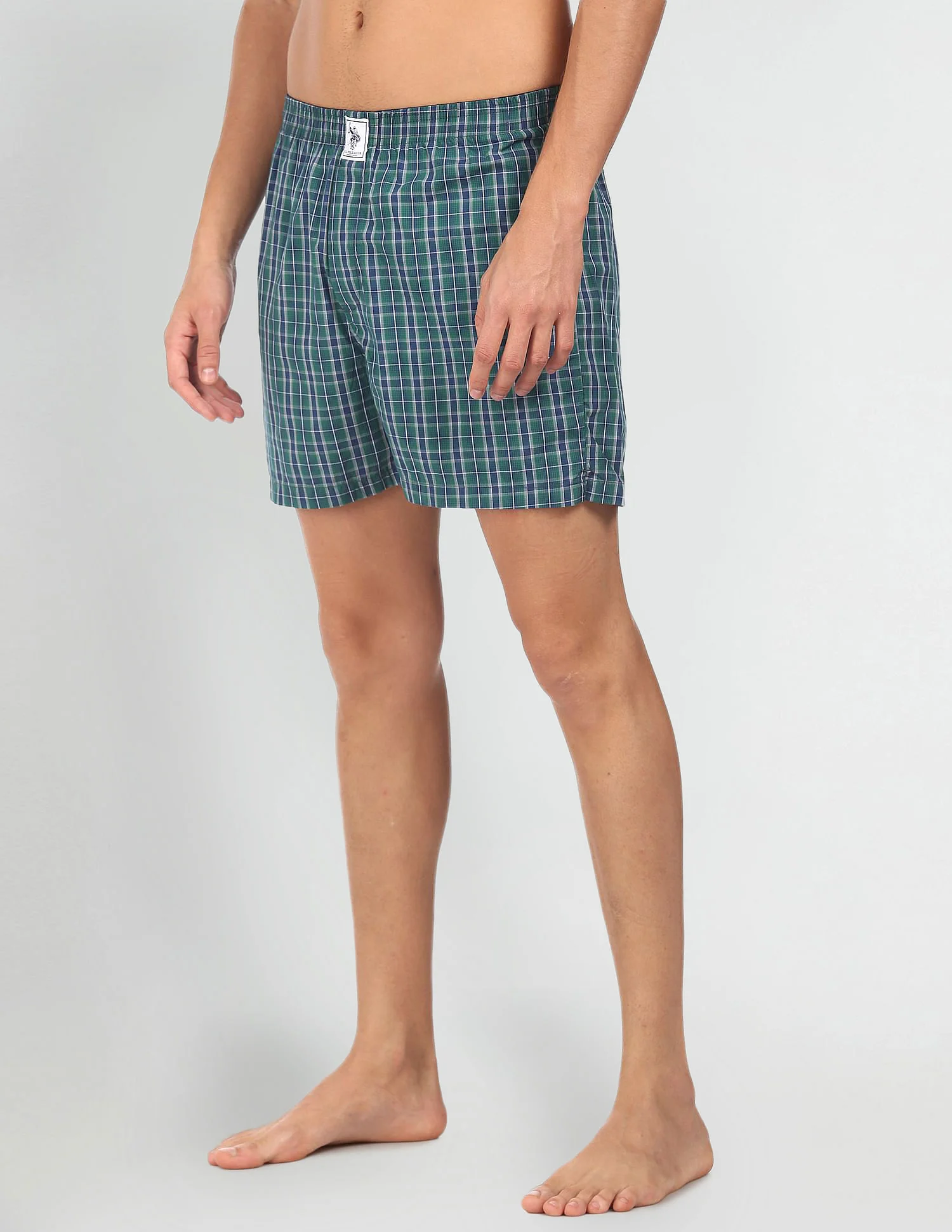 Plaid Check Pure Cotton I691 Boxers - Pack Of 2 - Image 3