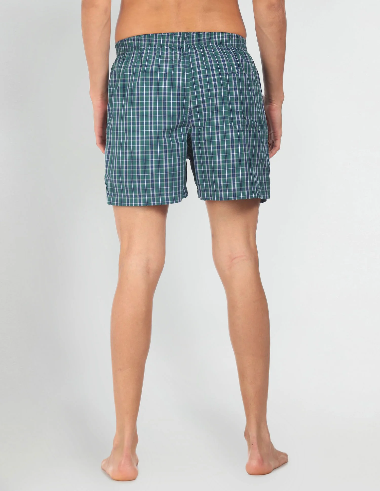 Plaid Check Pure Cotton I691 Boxers - Pack Of 2 - Image 4