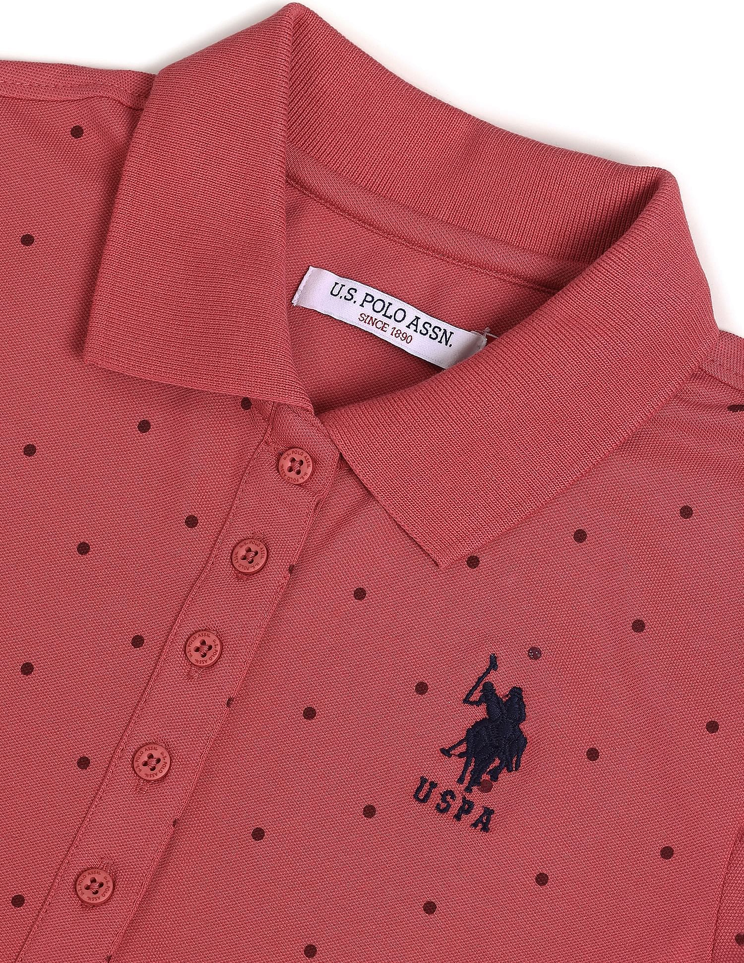 Polka Dot Print Pique Polo Shirt - Image 2