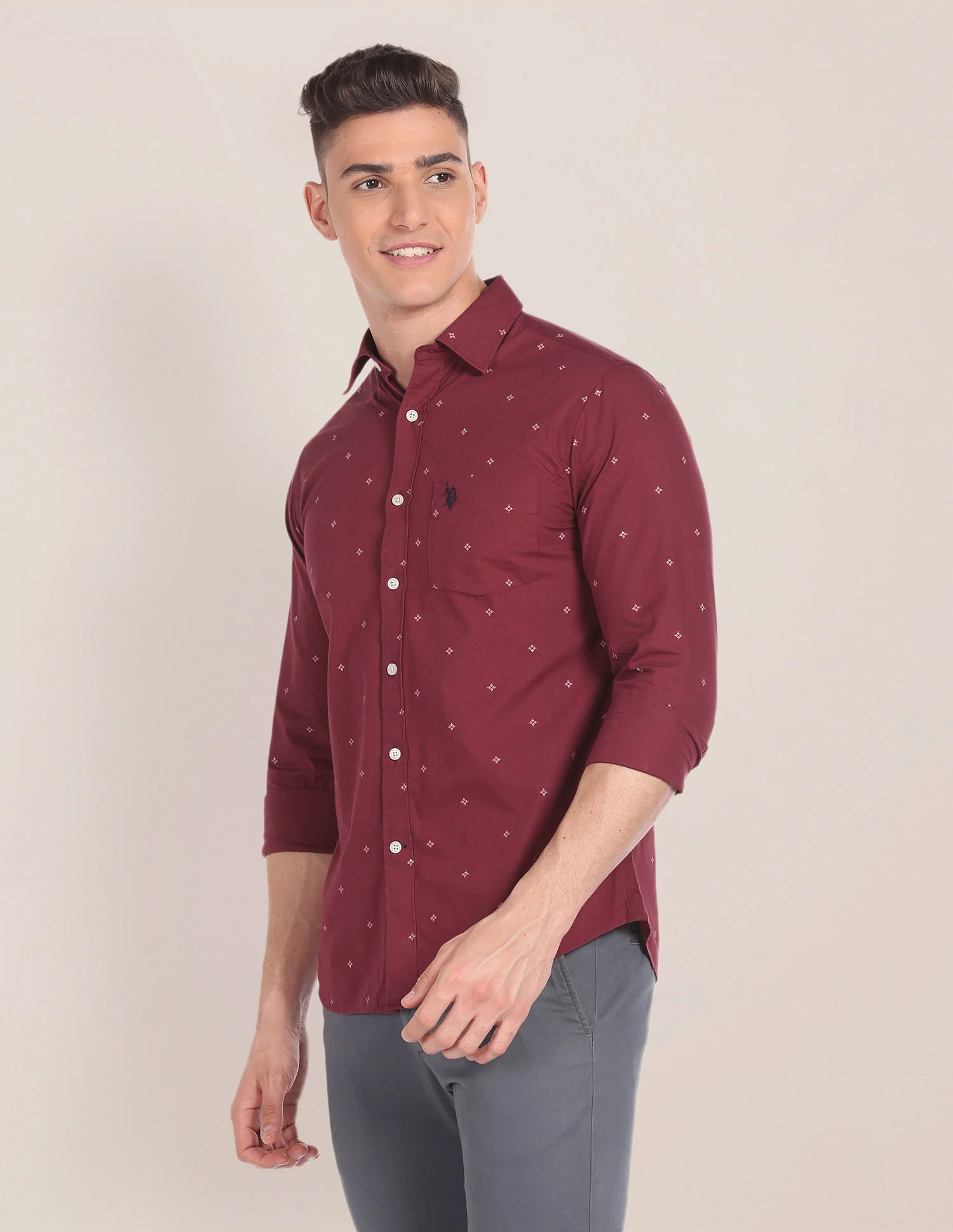 Premium Cotton Geometric Print Shirt - Image 4