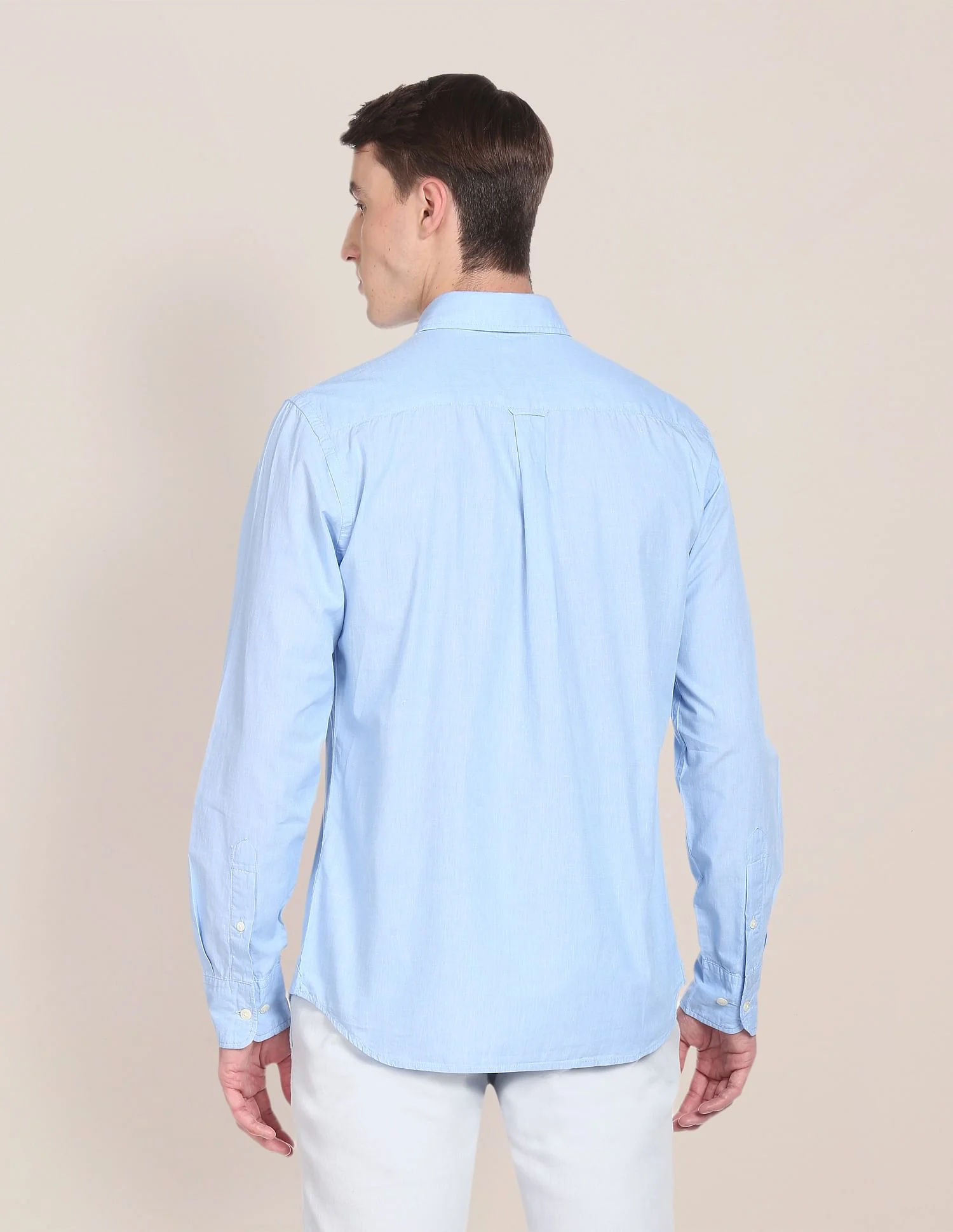 Premium Cotton Tailored Fit Solid Shirt - Image 5