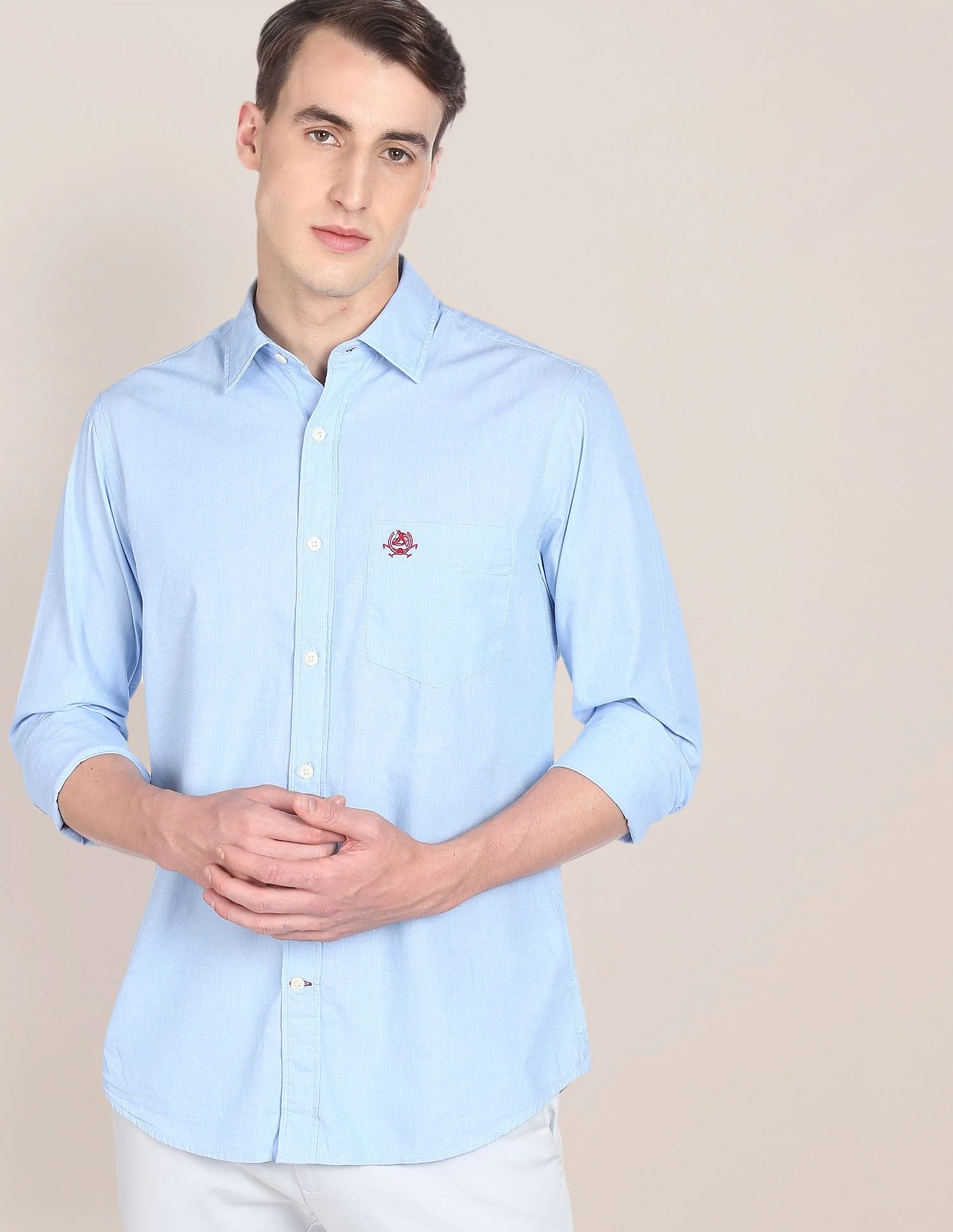 Premium Cotton Tailored Fit Solid Shirt - Image 6