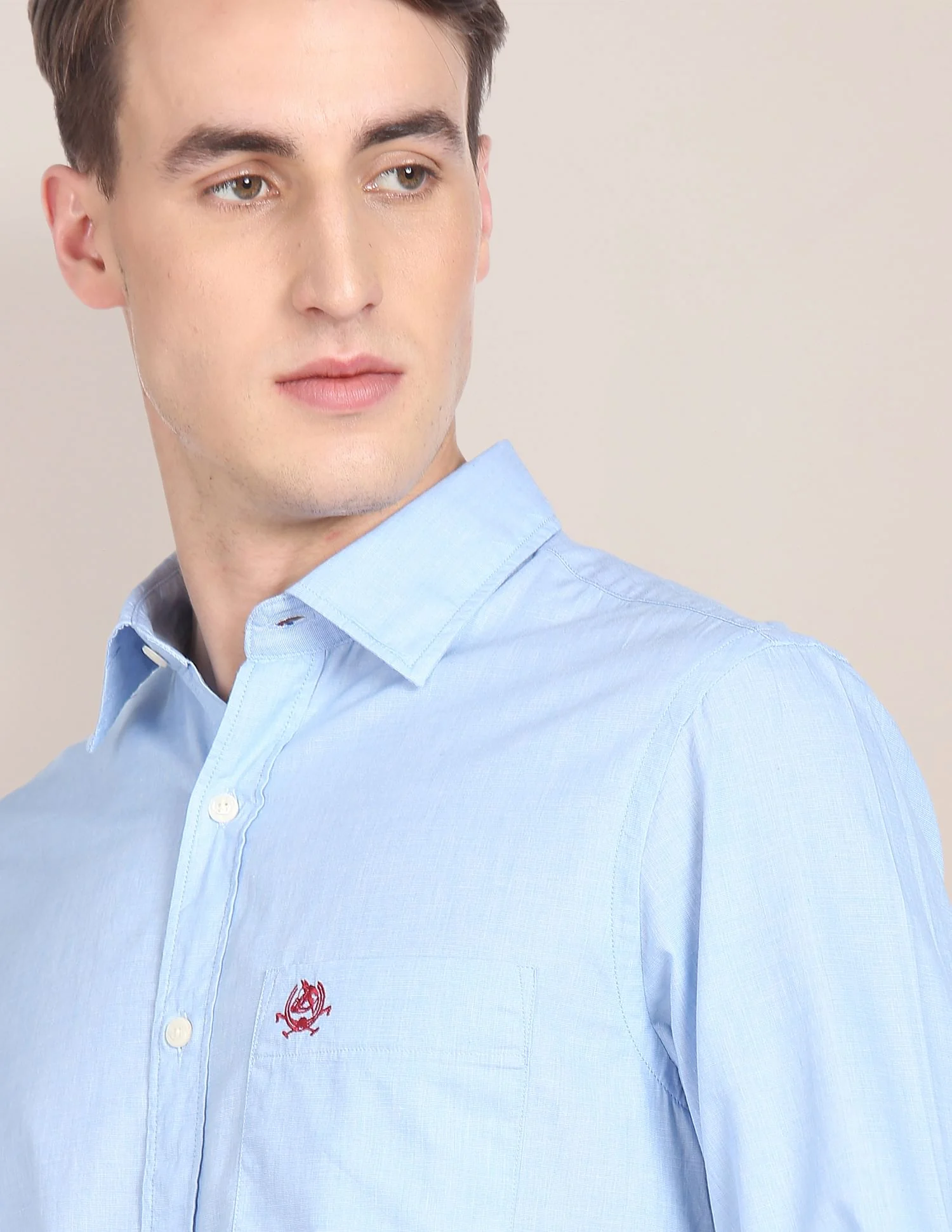 Premium Cotton Tailored Fit Solid Shirt - Image 7