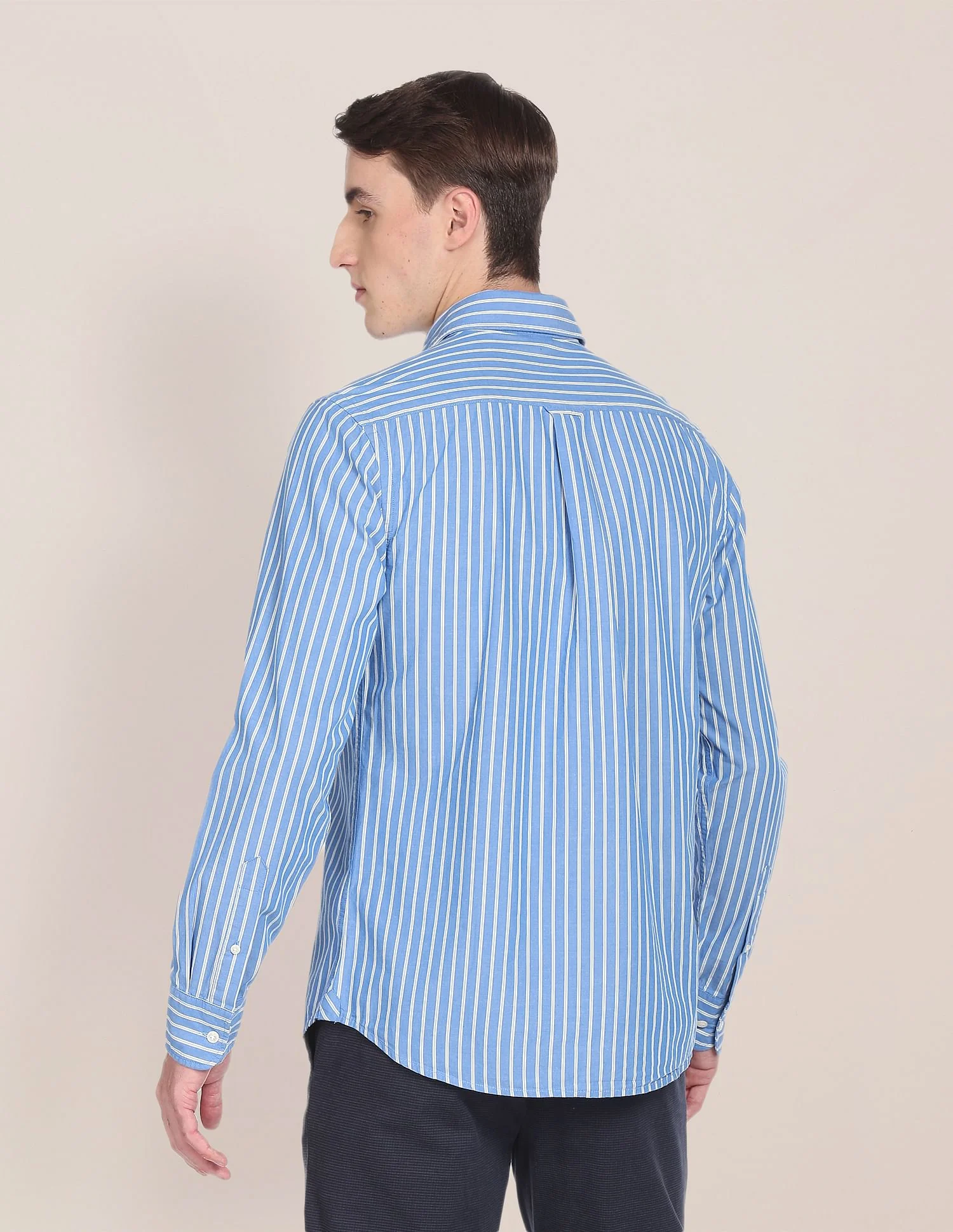 Premium Cotton Vertical Stripe Casual Shirt - Image 4