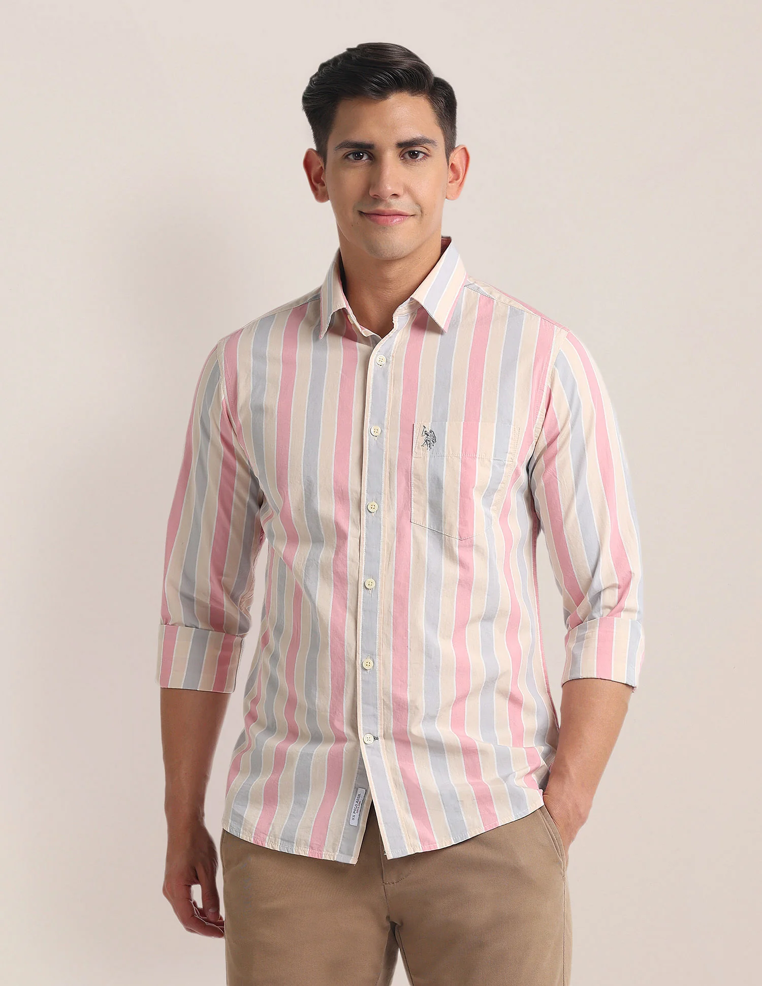Premium Cotton Vertical Stripe Shirt
