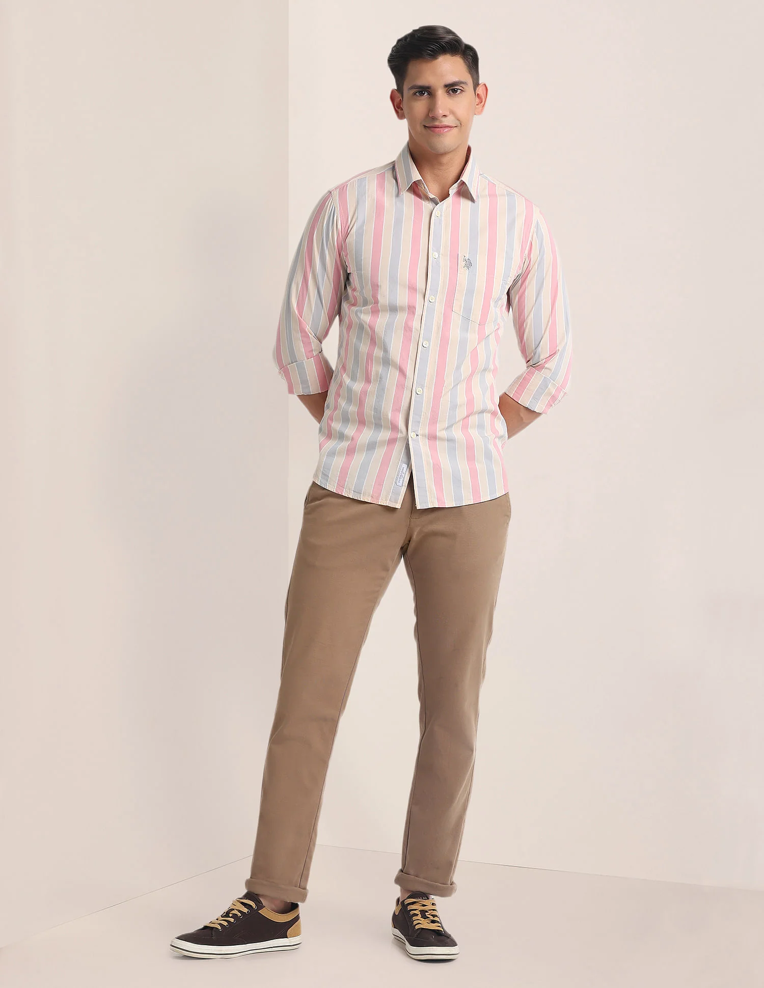 Premium Cotton Vertical Stripe Shirt - Image 3
