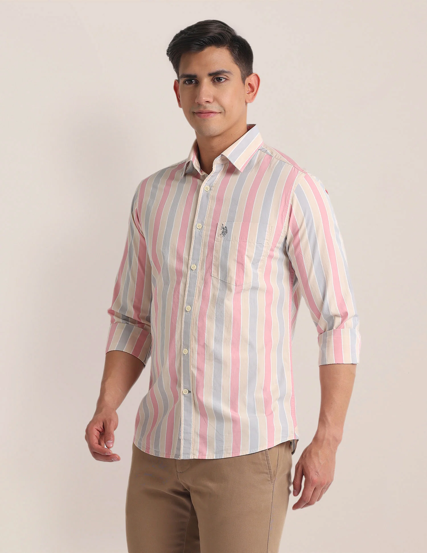 Premium Cotton Vertical Stripe Shirt - Image 4