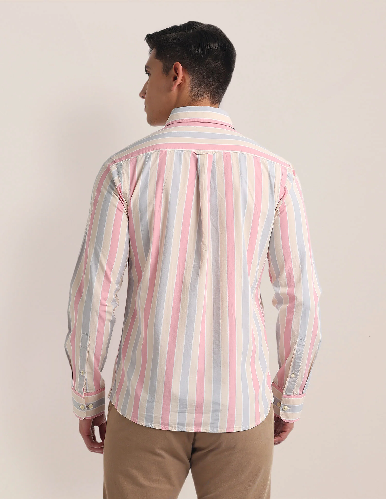 Premium Cotton Vertical Stripe Shirt - Image 5