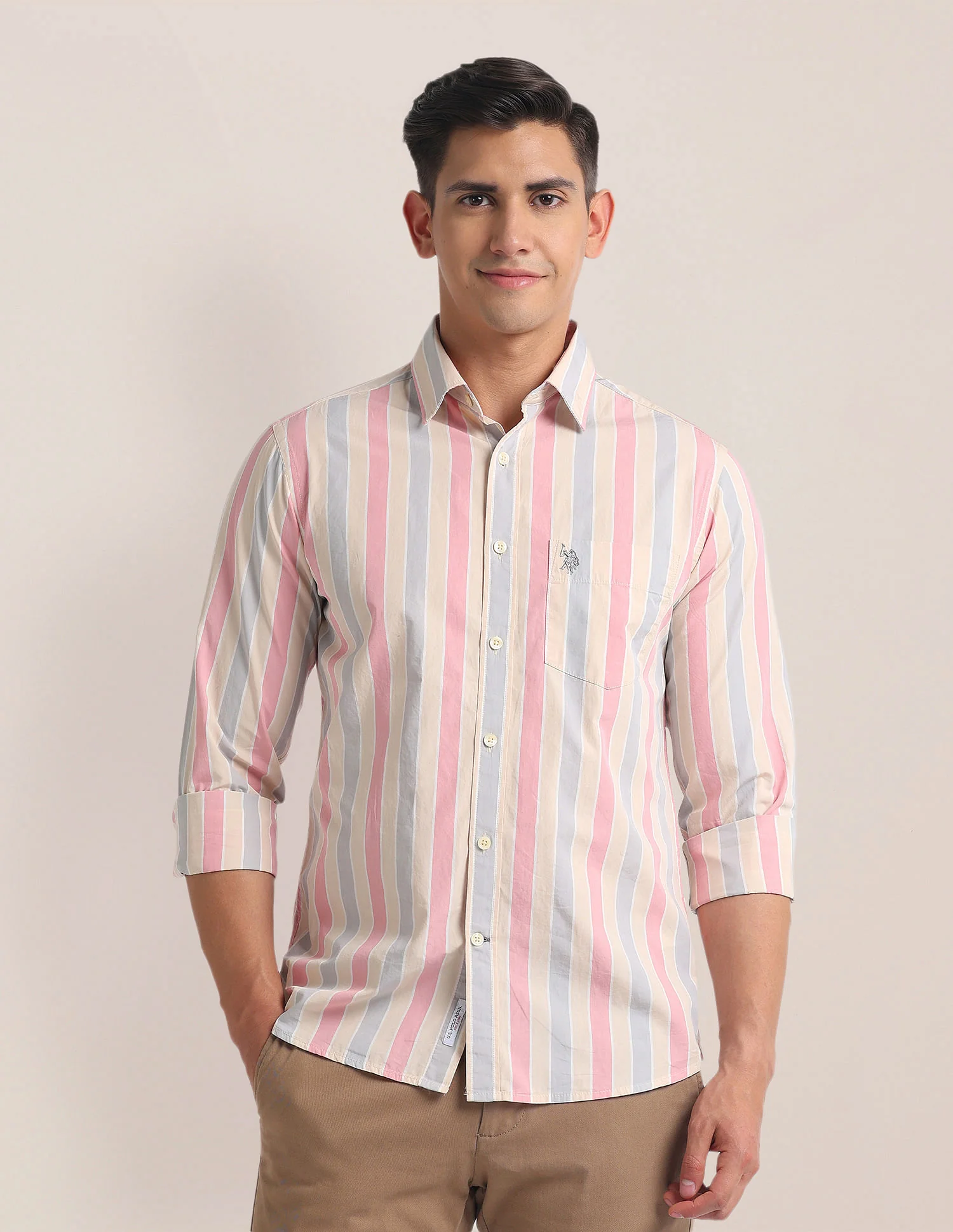 Premium Cotton Vertical Stripe Shirt - Image 6