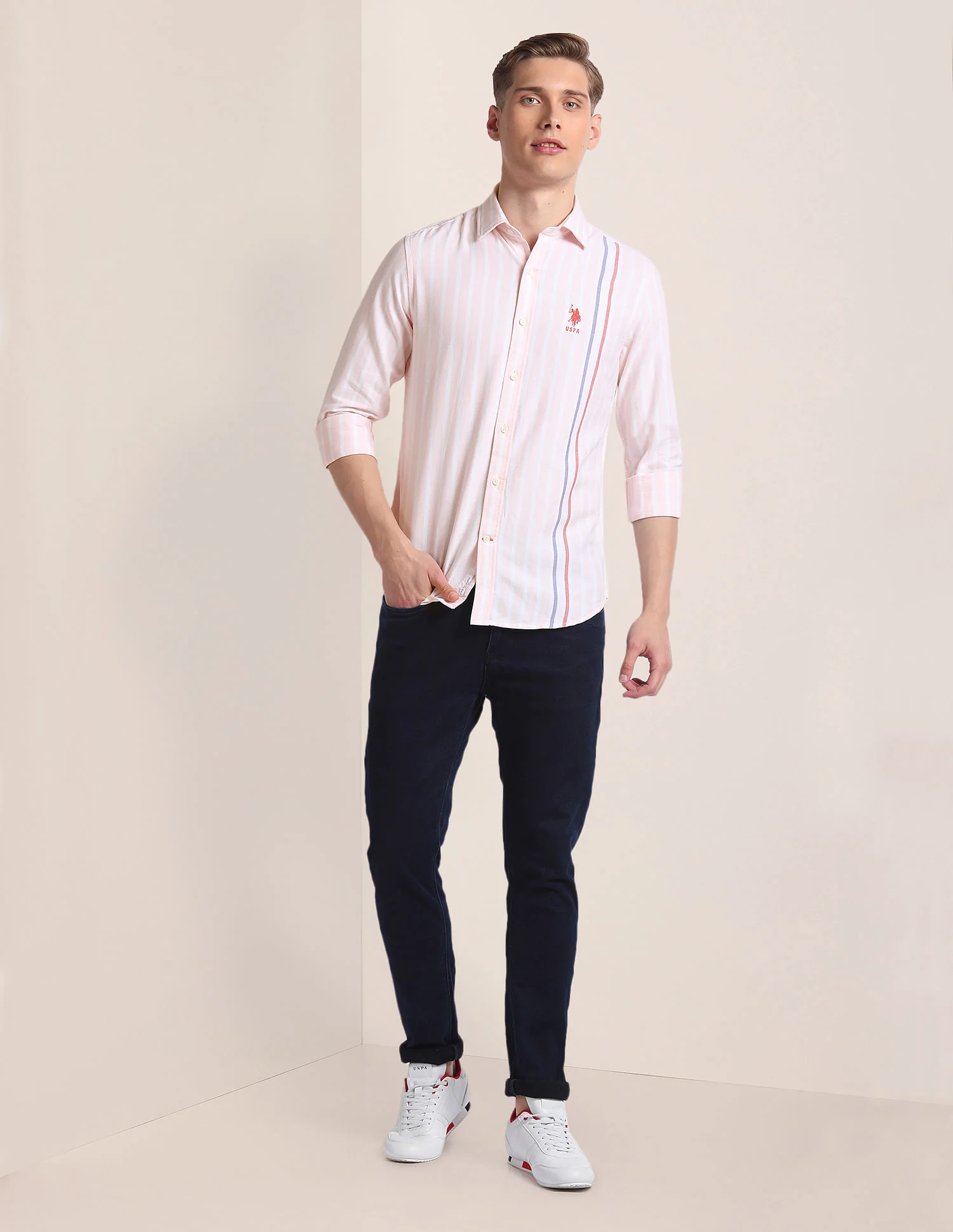 Premium Cotton Vertical Stripe Shirt - Image 3
