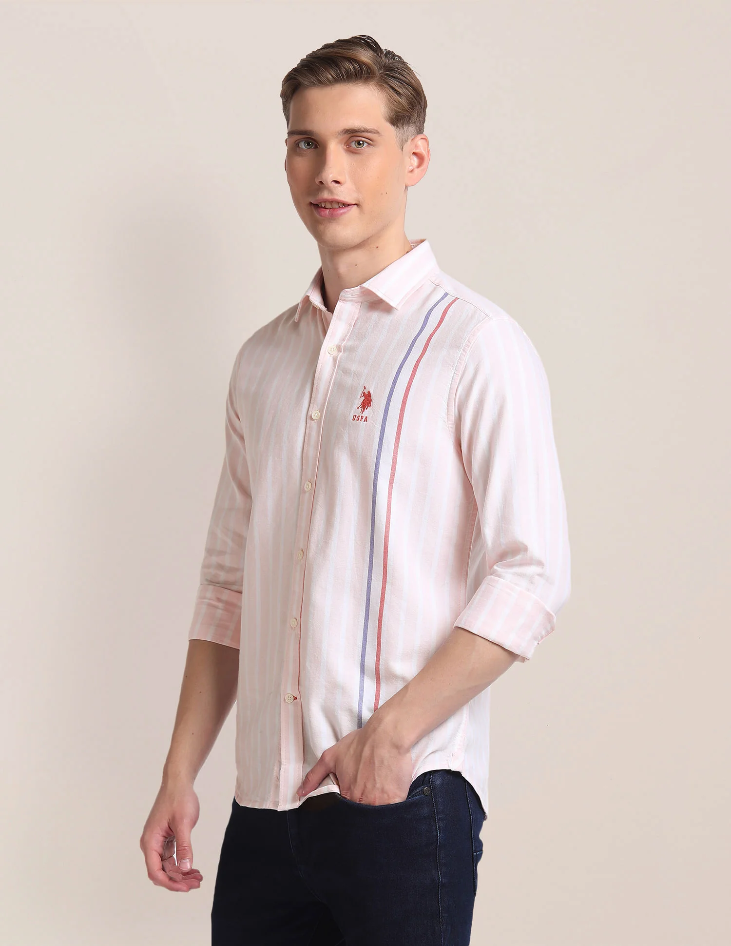 Premium Cotton Vertical Stripe Shirt - Image 4
