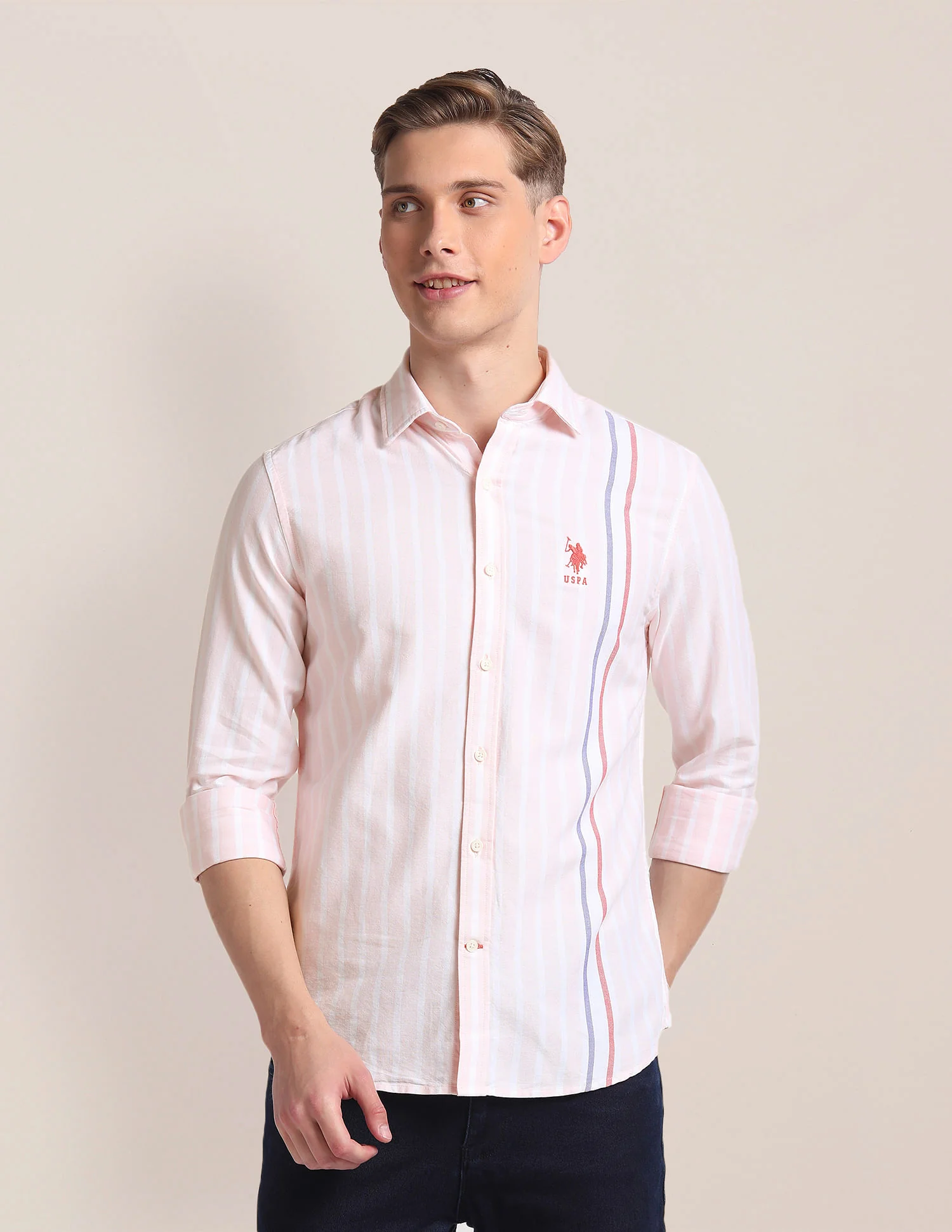 Premium Cotton Vertical Stripe Shirt - Image 6