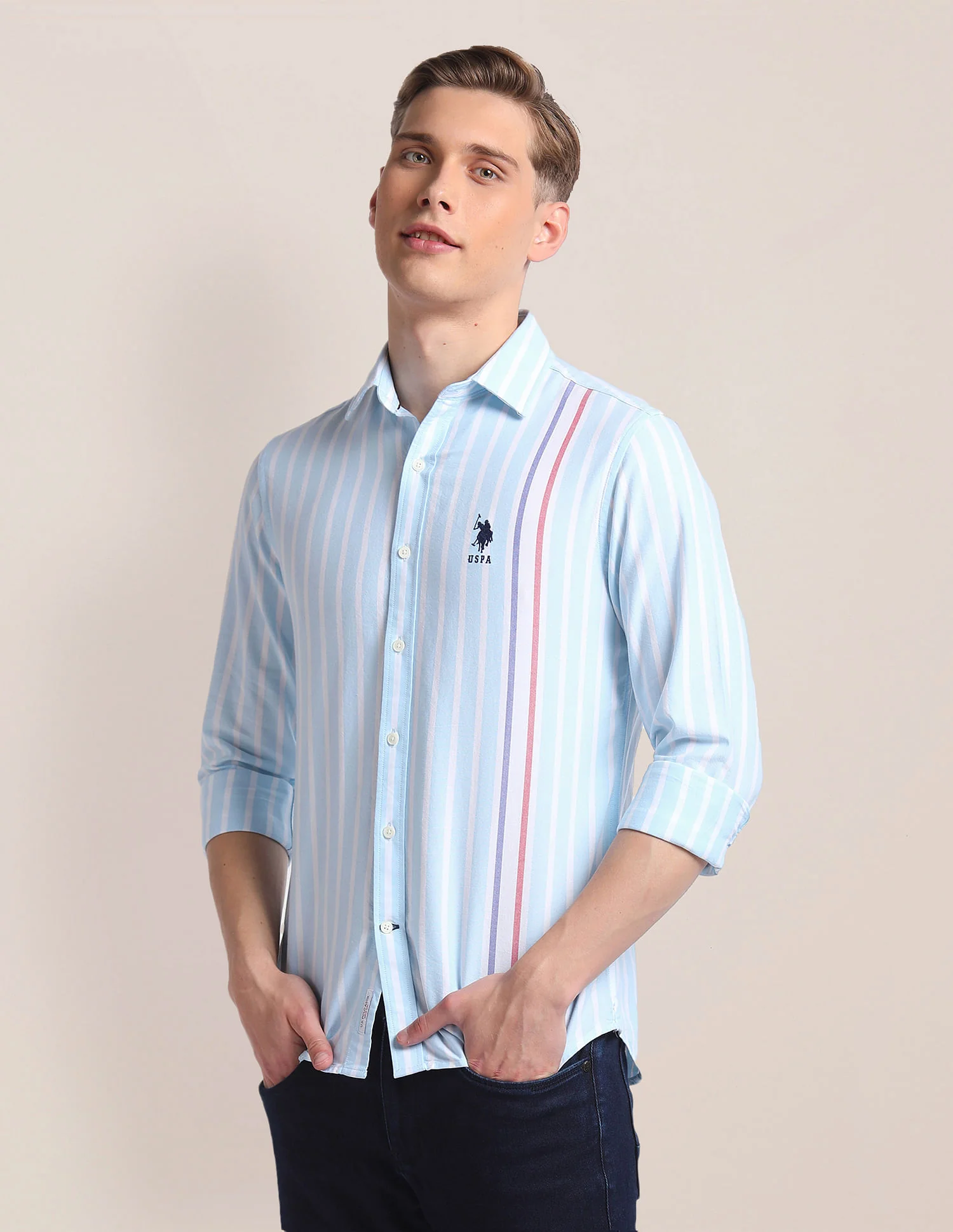 Premium Cotton Vertical Stripe Shirt