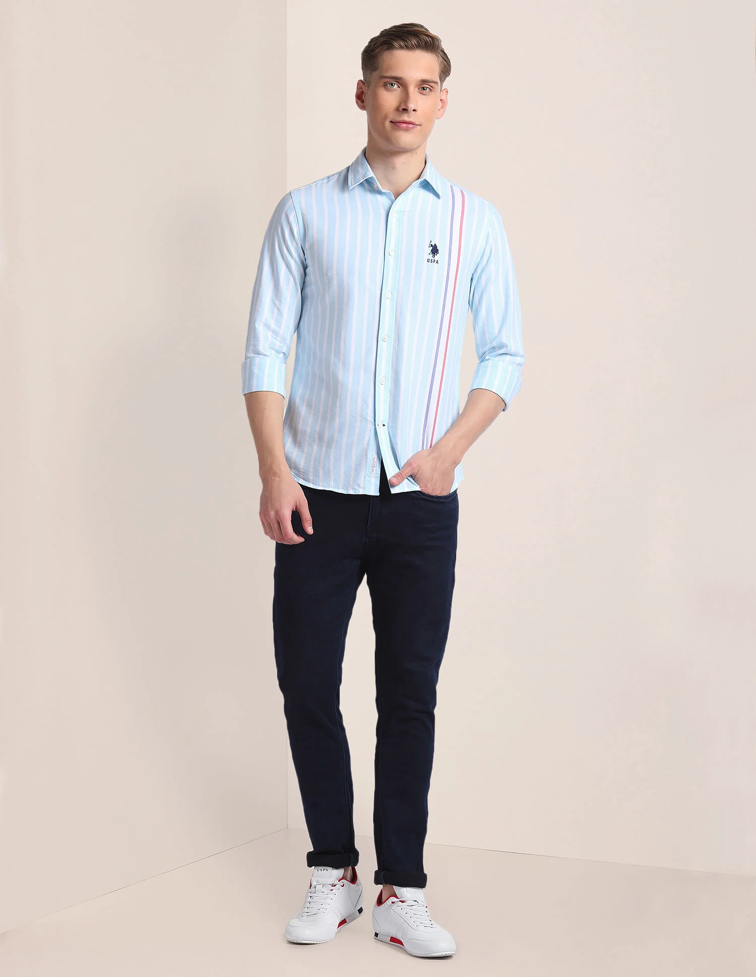 Premium Cotton Vertical Stripe Shirt - Image 3
