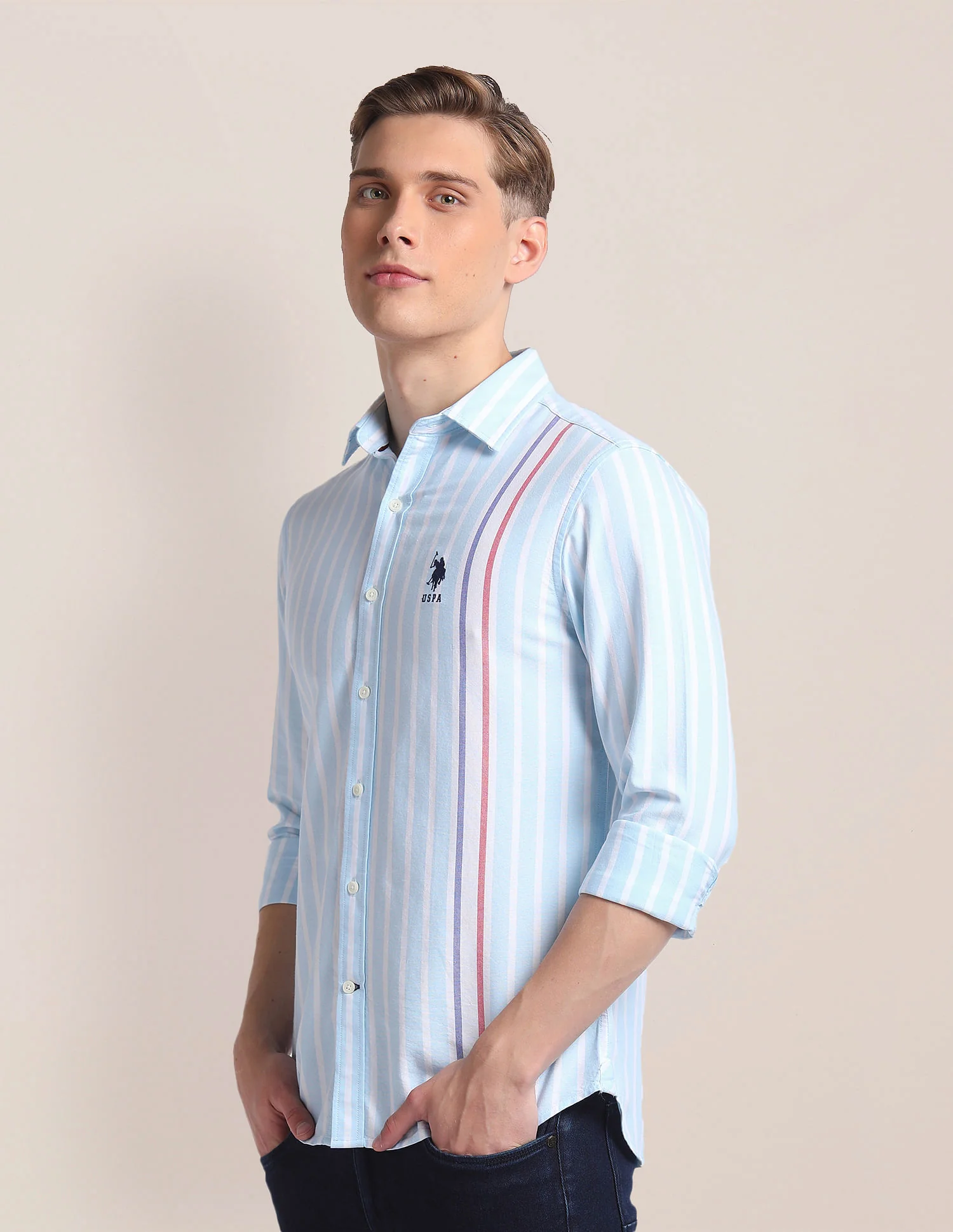 Premium Cotton Vertical Stripe Shirt - Image 4