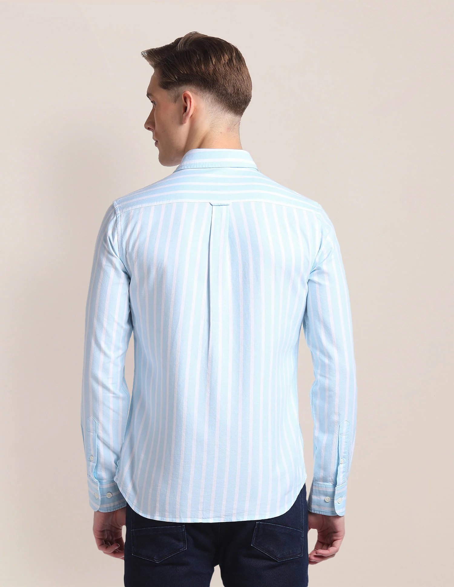 Premium Cotton Vertical Stripe Shirt - Image 5