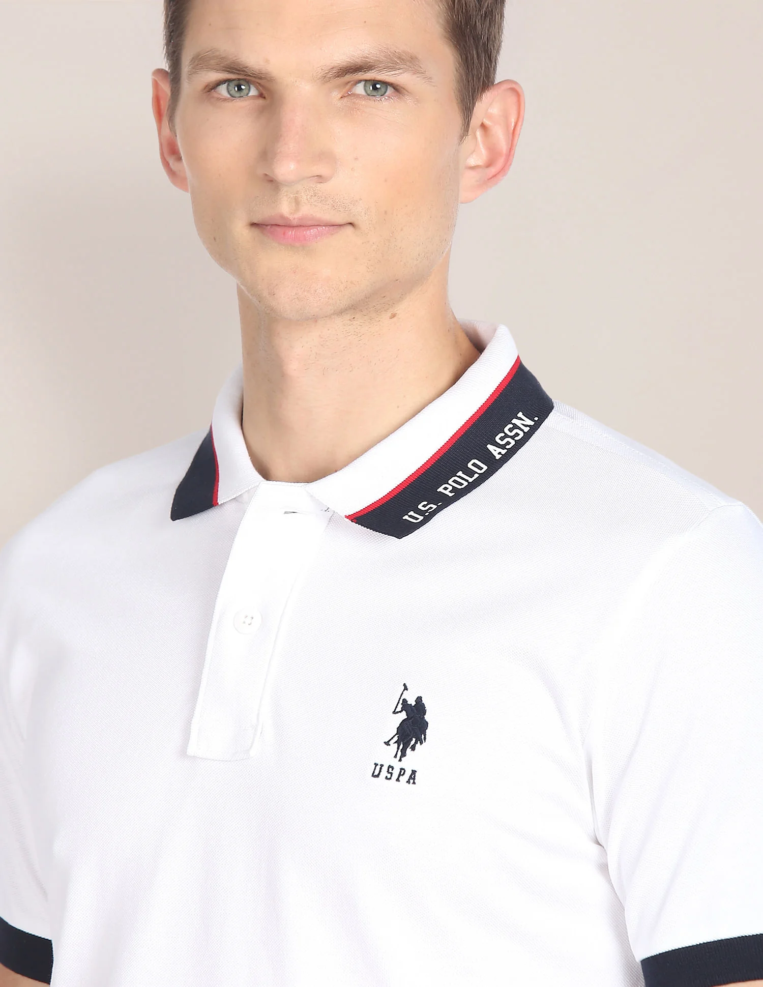 Printed Collar Pure Cotton Polo Shirt - Image 6