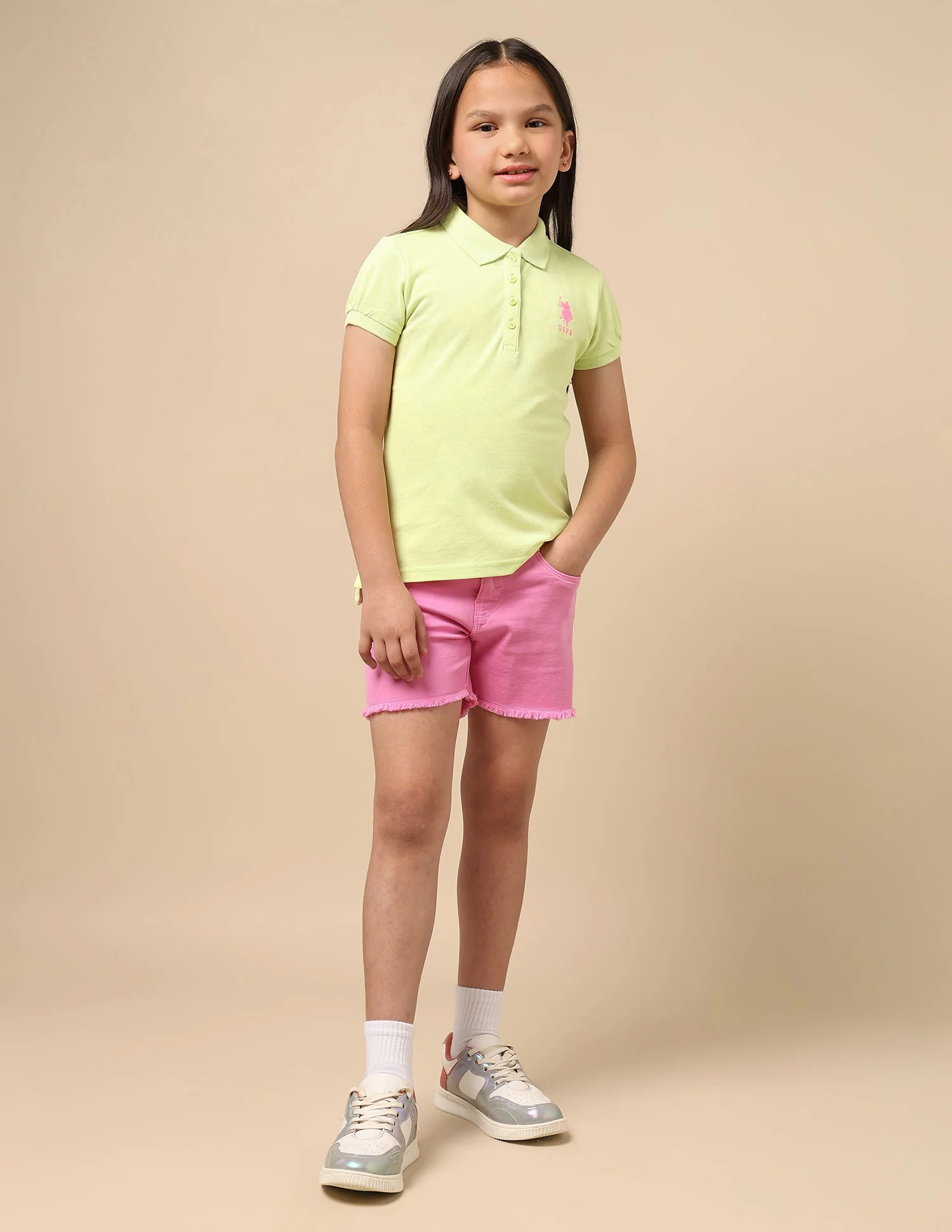 Puff Sleeve Cotton Polo Shirt - Image 3