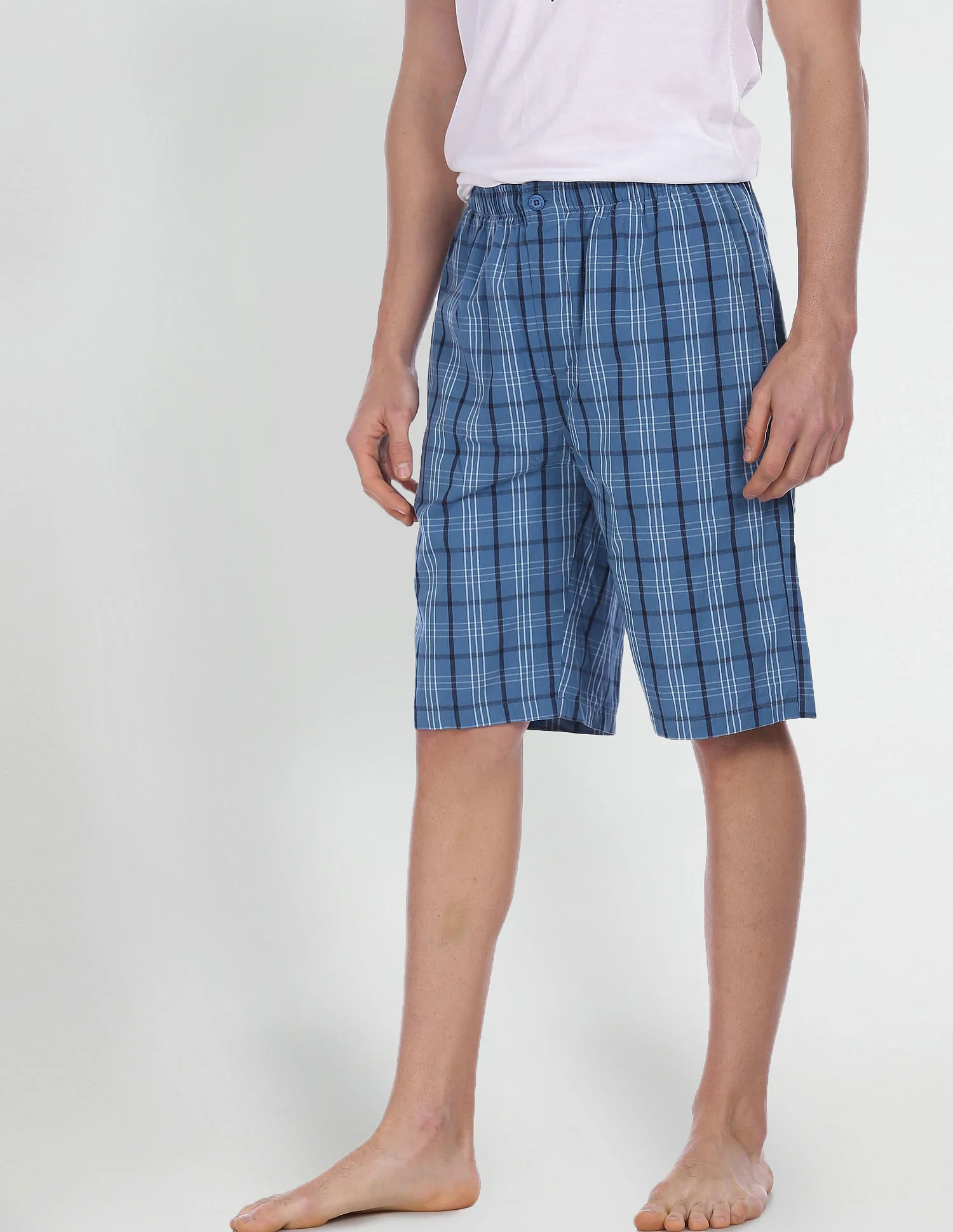 Pure Cotton Checked I692 Bermudas - Pack Of 1 - Image 2