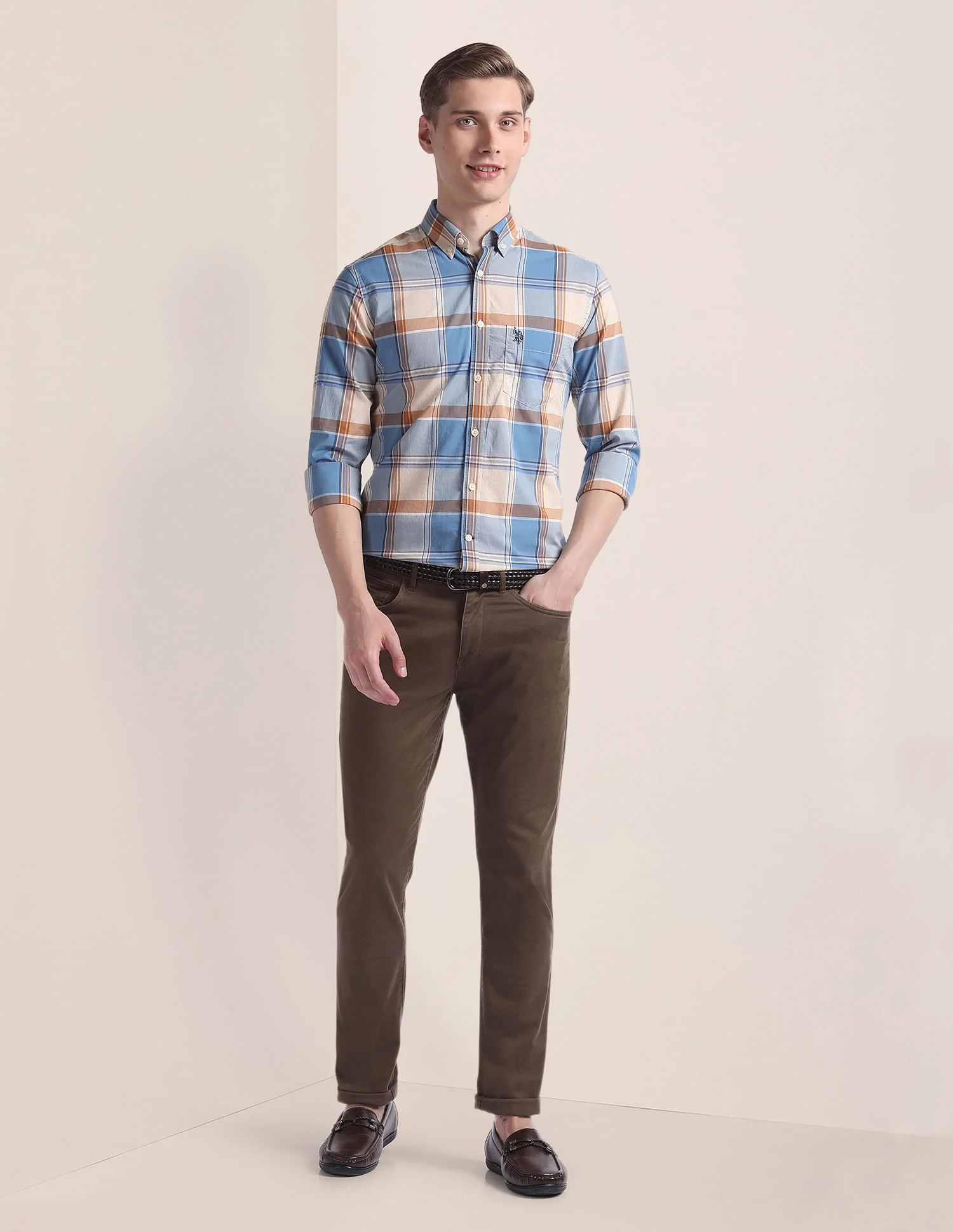 Pure Cotton Plaid Shirt - Image 3