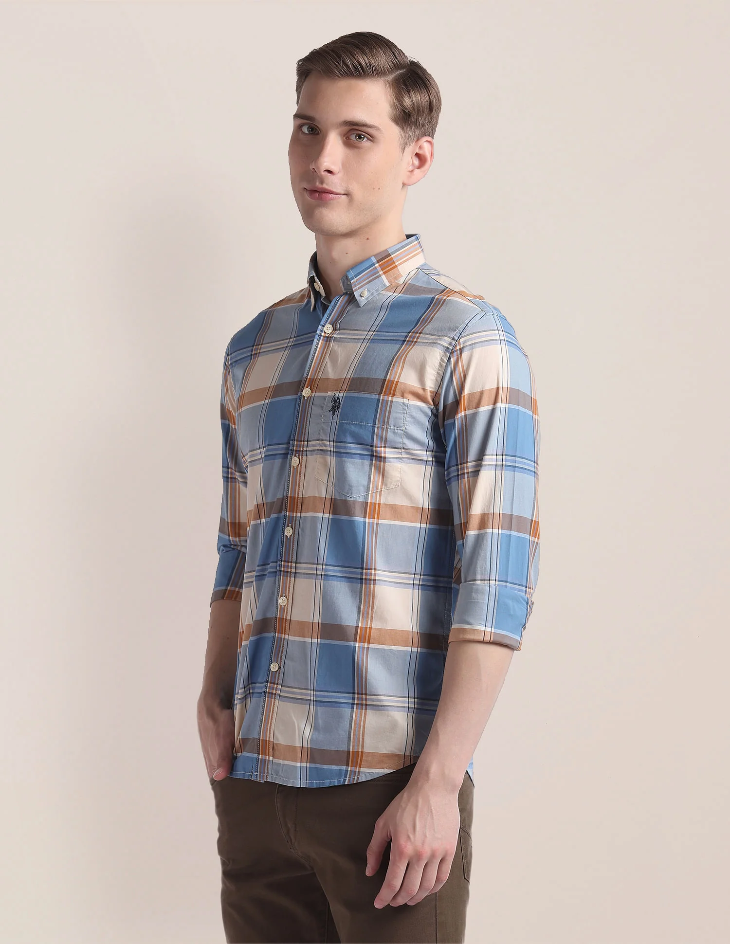 Pure Cotton Plaid Shirt - Image 4