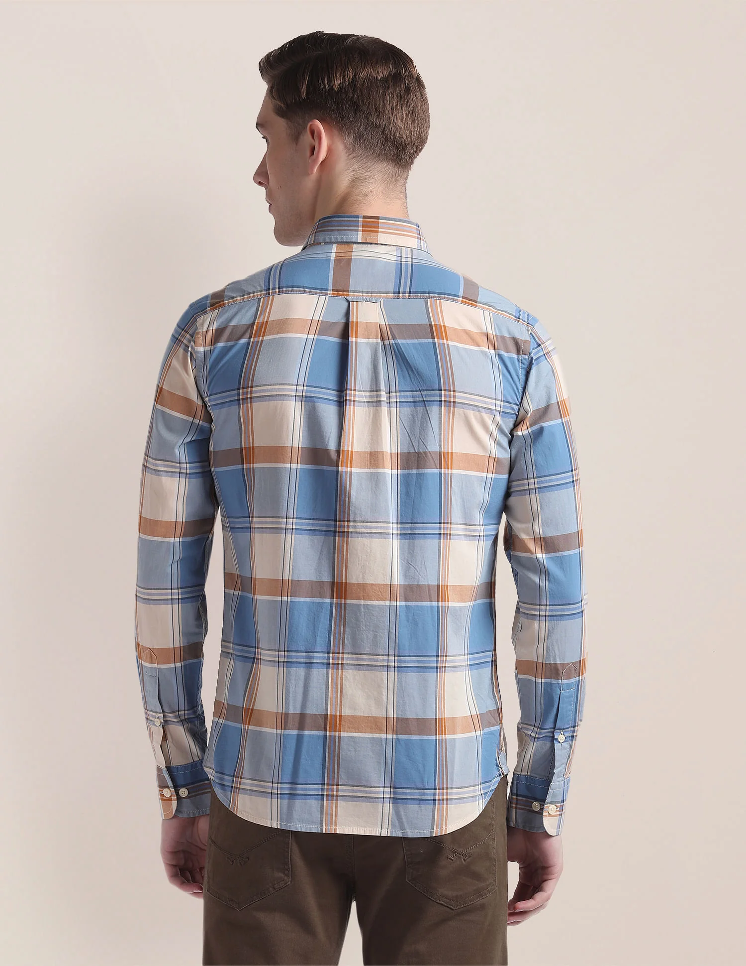 Pure Cotton Plaid Shirt - Image 5