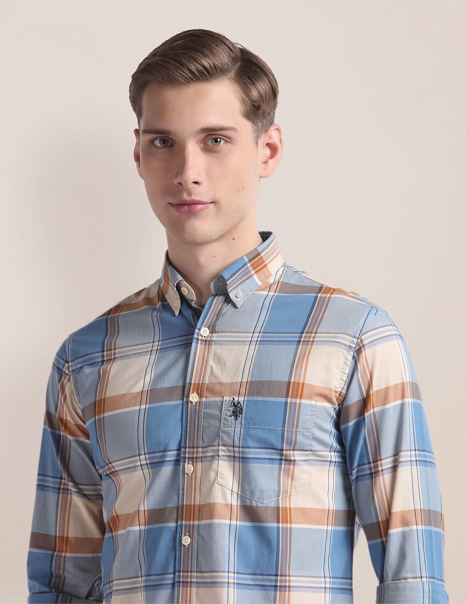 Pure Cotton Plaid Shirt - Image 7