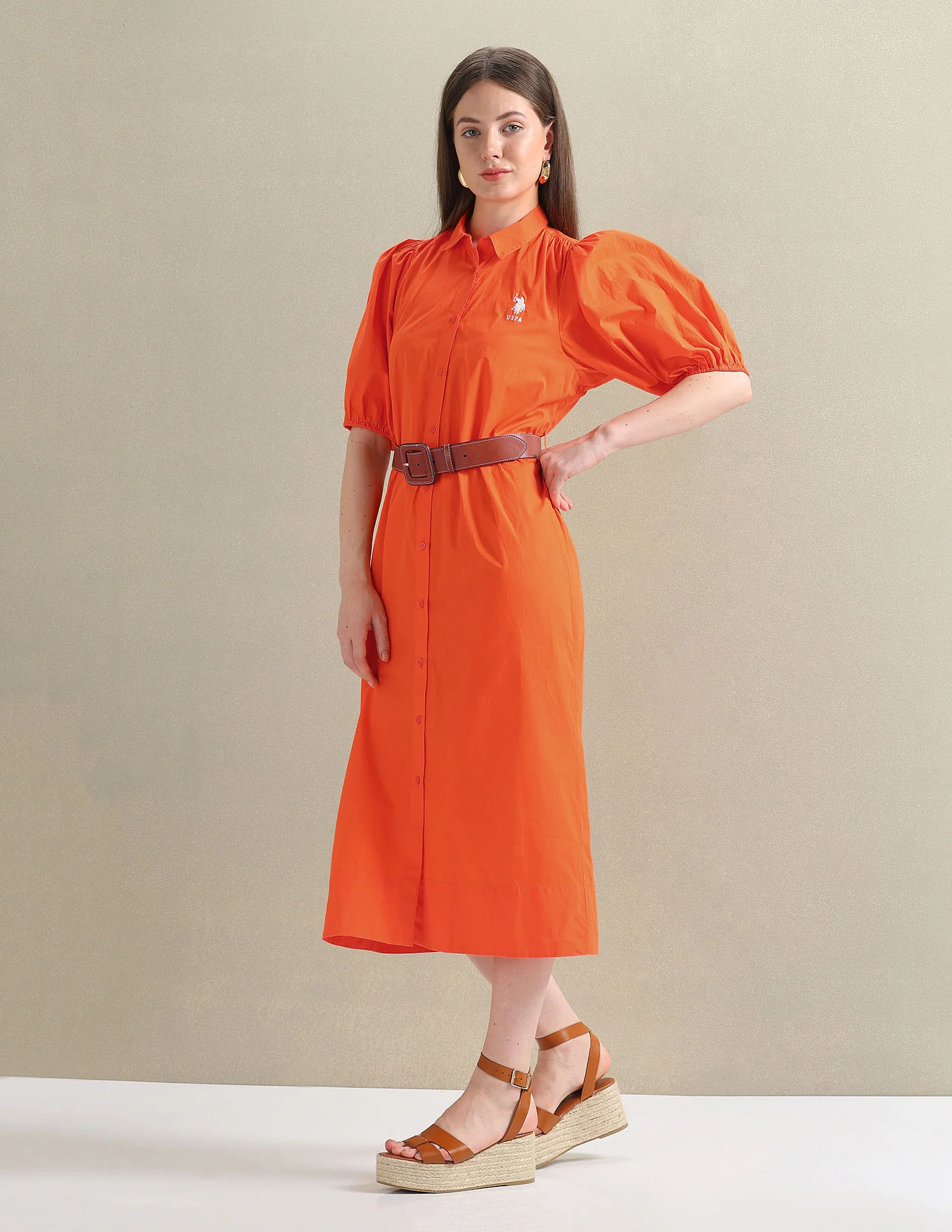 Pure Cotton Relaxed Shirt Dress - Image 4