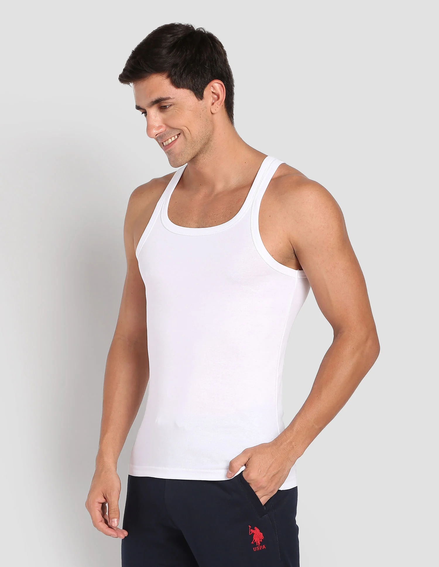 Pure Cotton Ribbed EV006 Vest - Pack Of 1 - Image 4