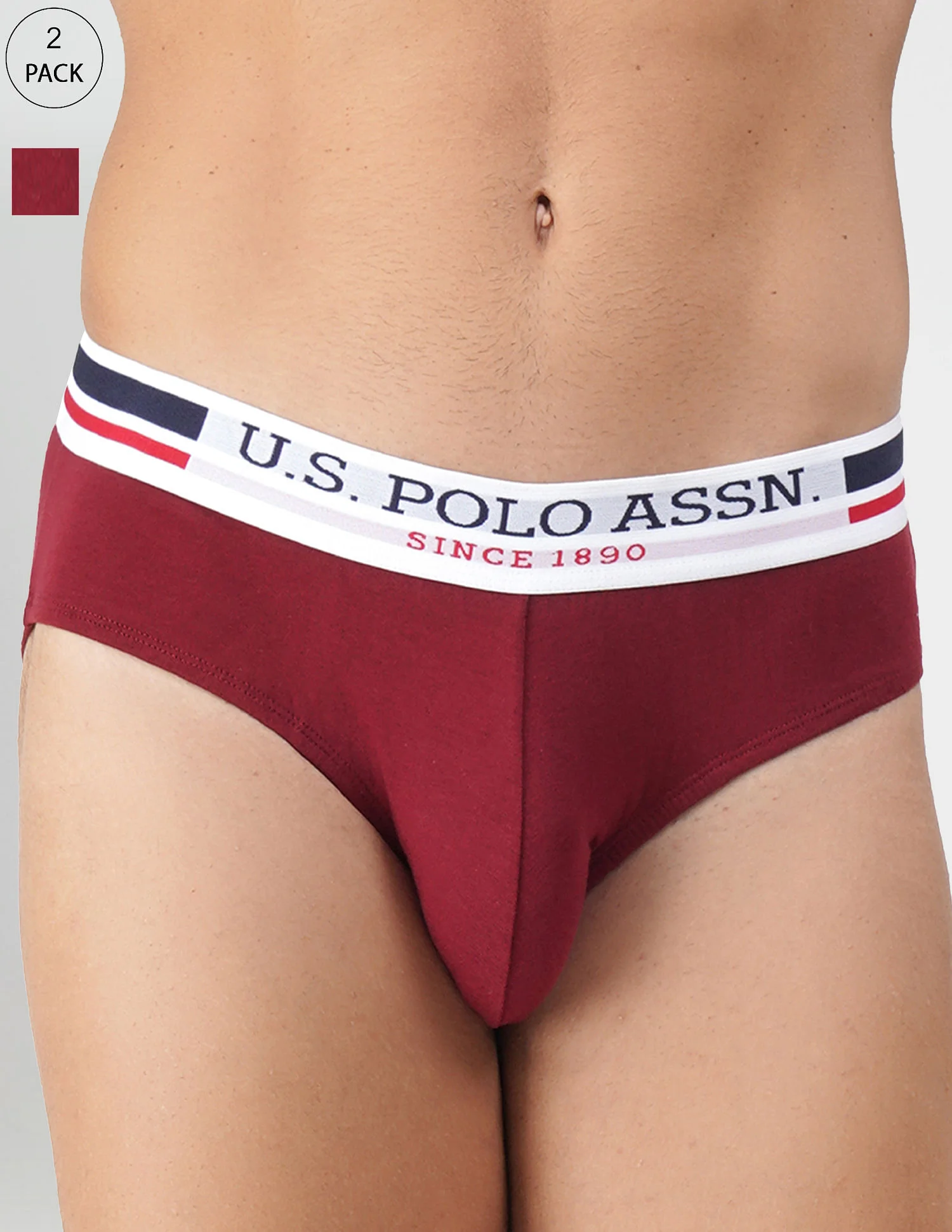 Pure Cotton Solid I006 Briefs - Pack Of 2