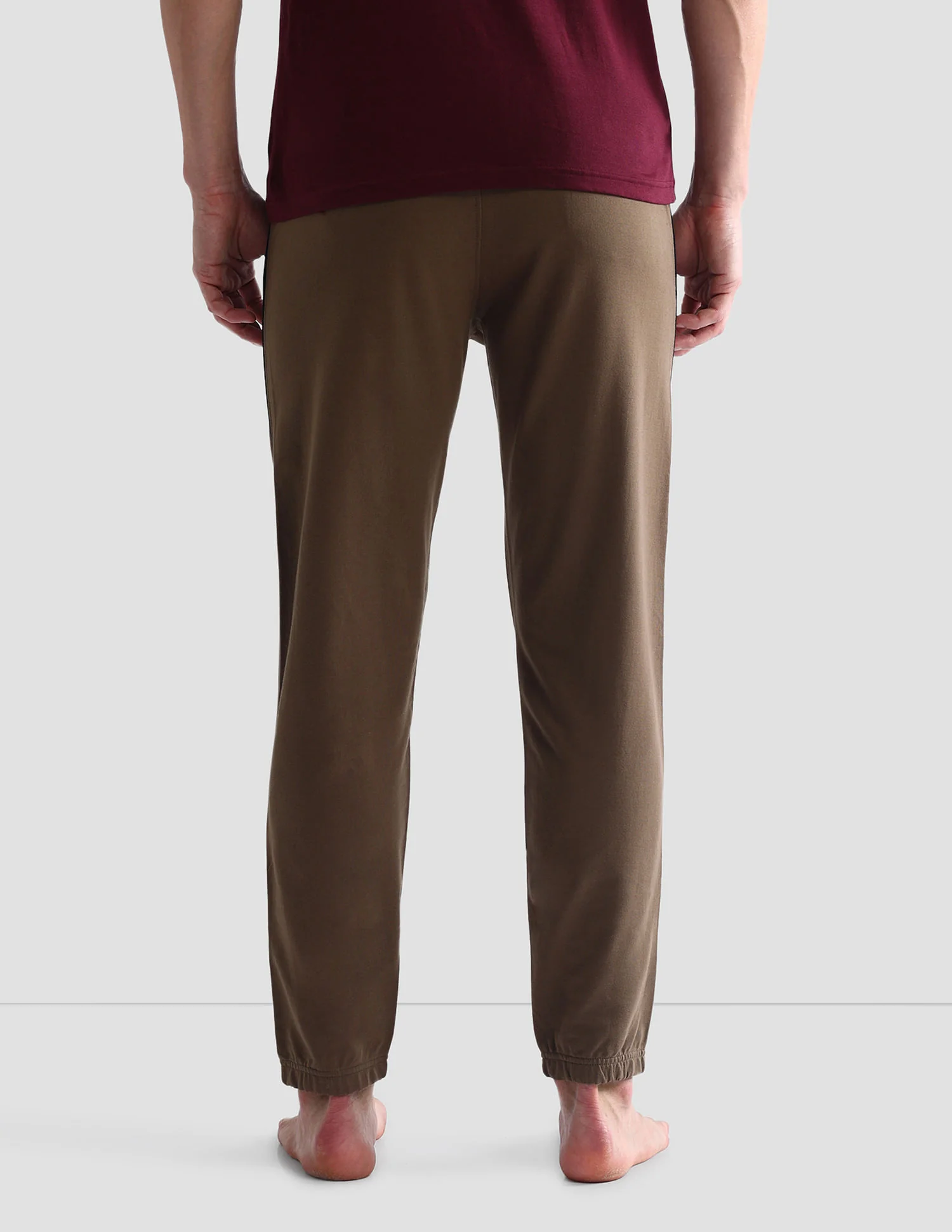Pure Cotton Solid OJ003 Joggers - Pack Of 1 - Image 5