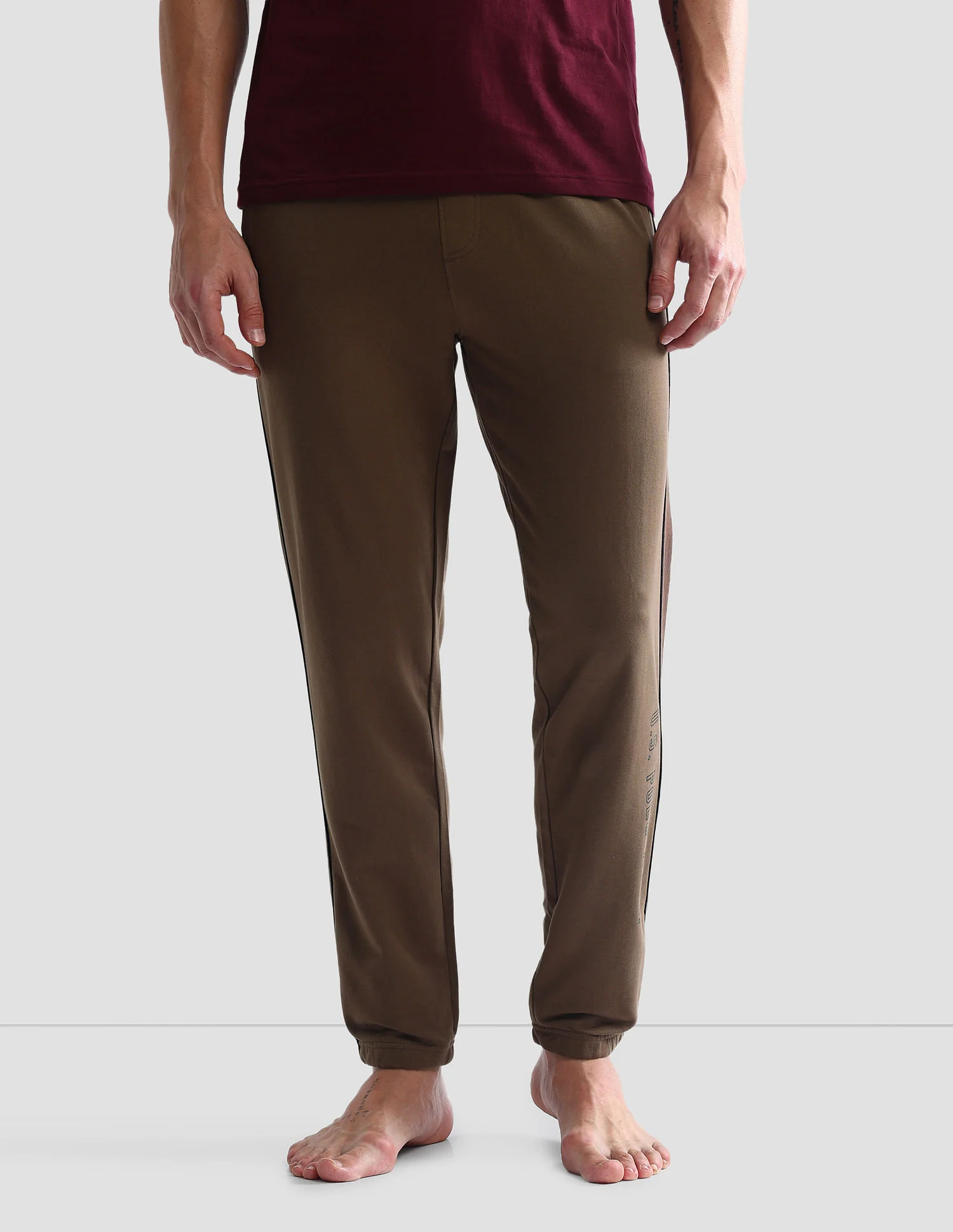 Pure Cotton Solid OJ003 Joggers - Pack Of 1 - Image 6