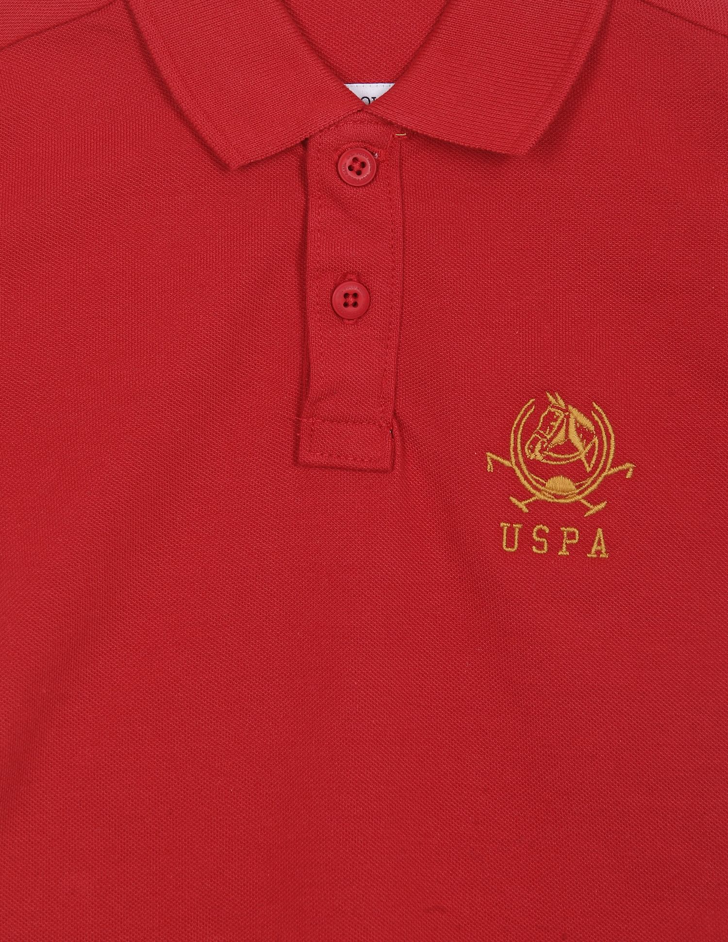 Pure Cotton Solid Pique Polo Shirt - Image 3