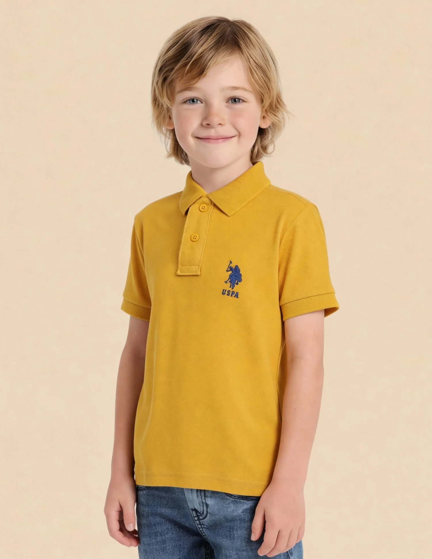 Pure Cotton Solid Polo Shirt - Image 4