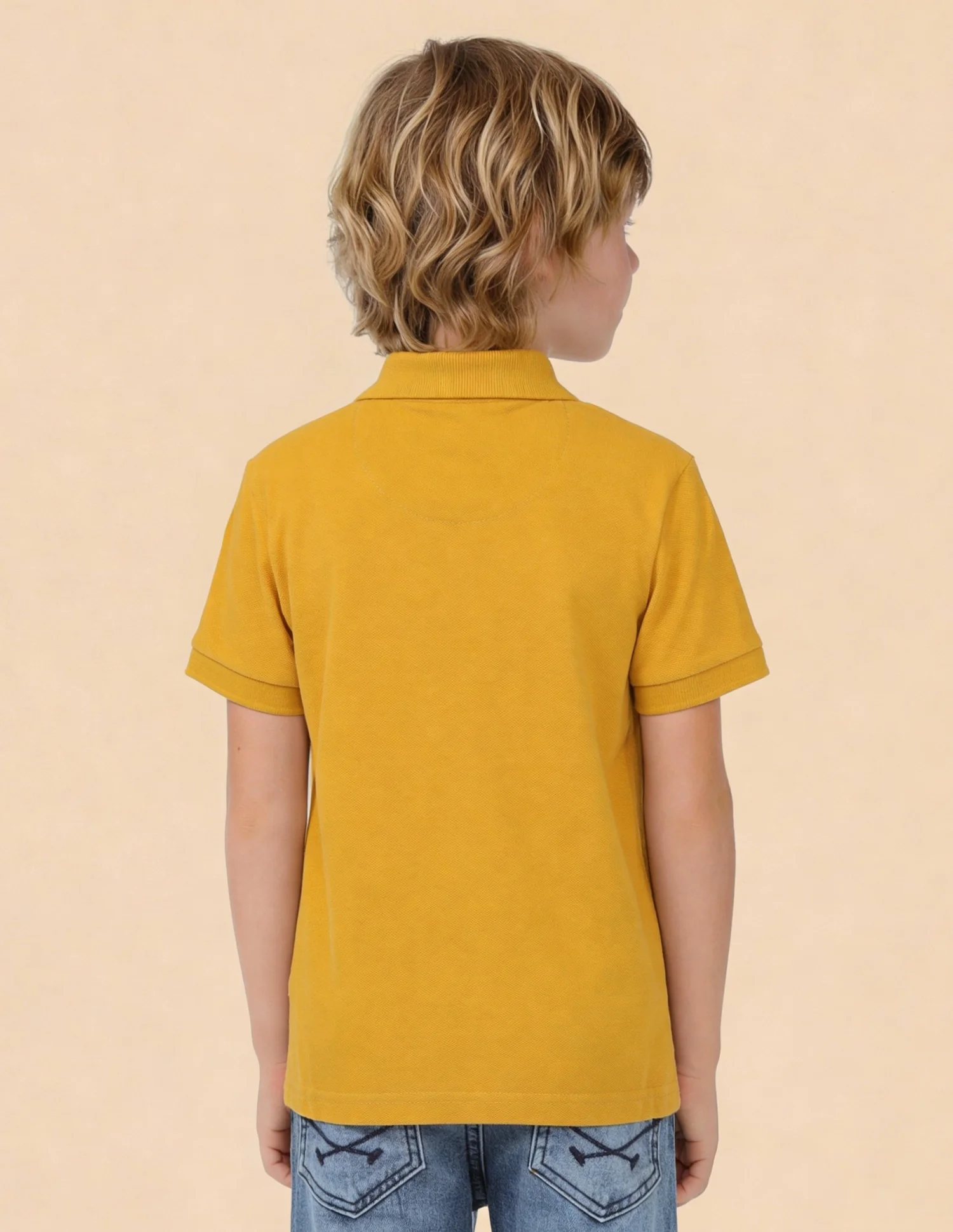 Pure Cotton Solid Polo Shirt - Image 5
