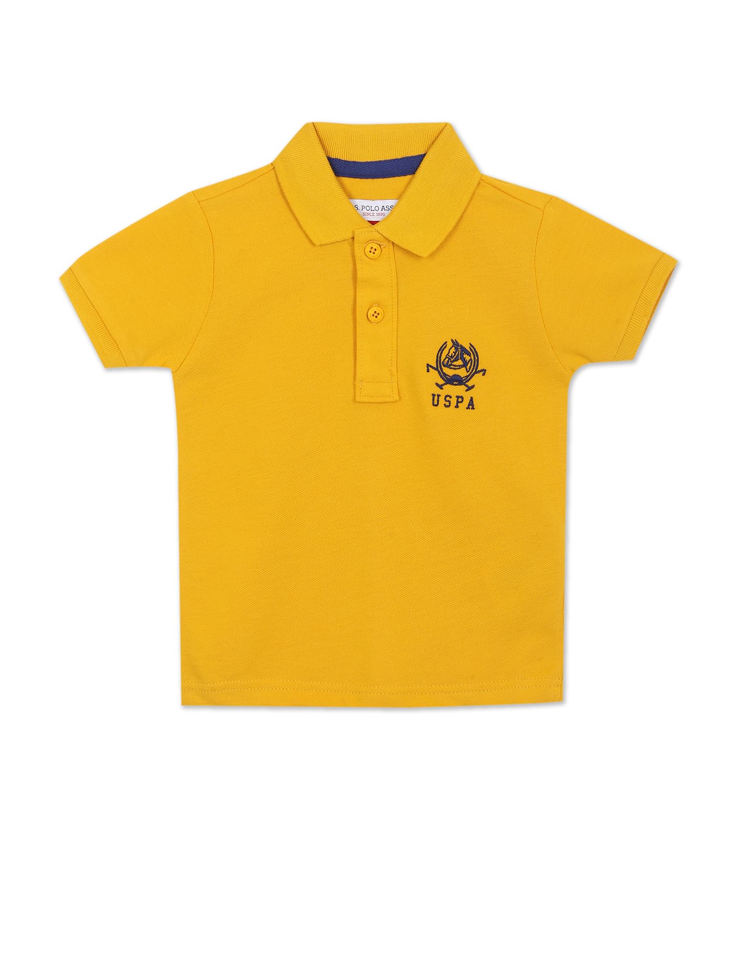 Pure Cotton Solid Polo Shirt