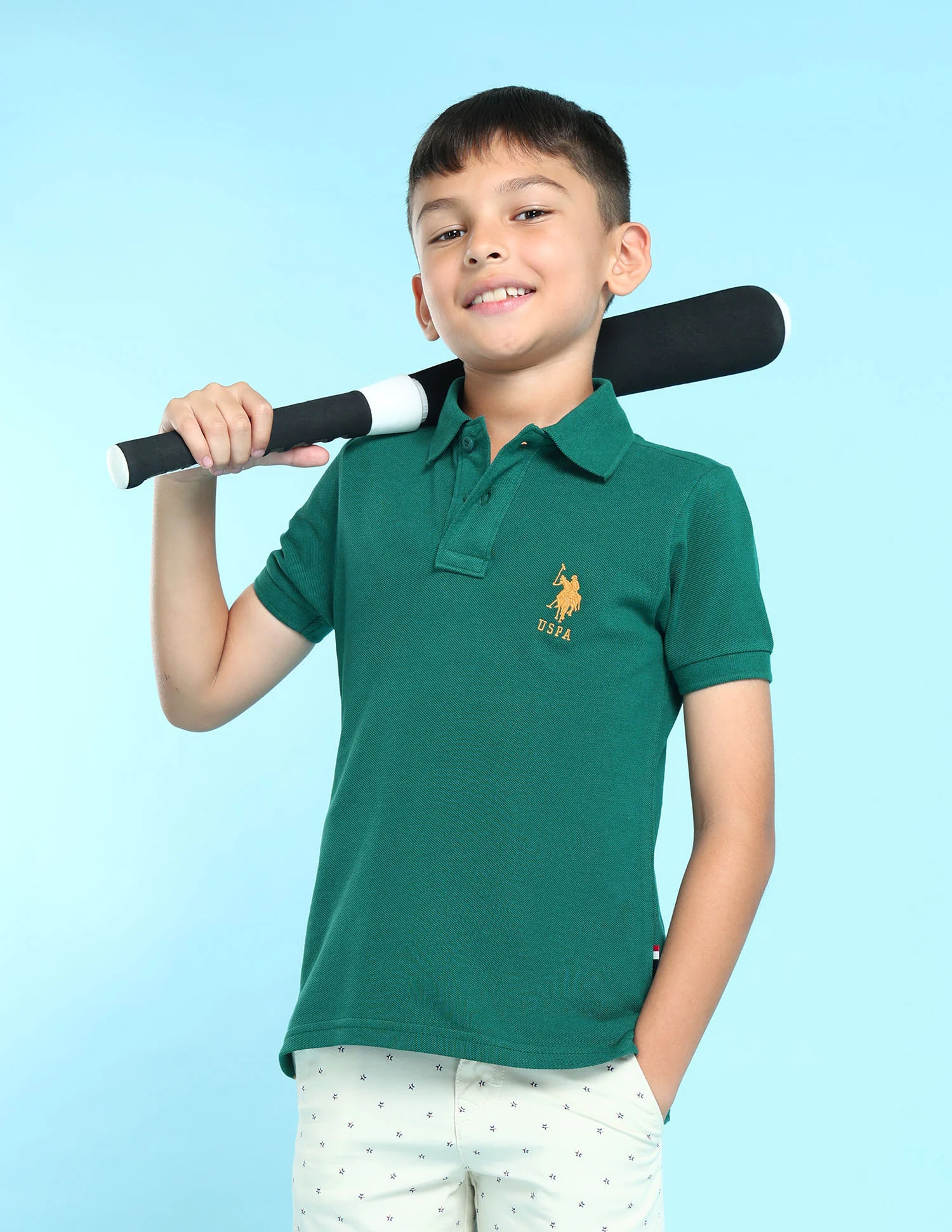 Pure Cotton Solid Polo Shirt