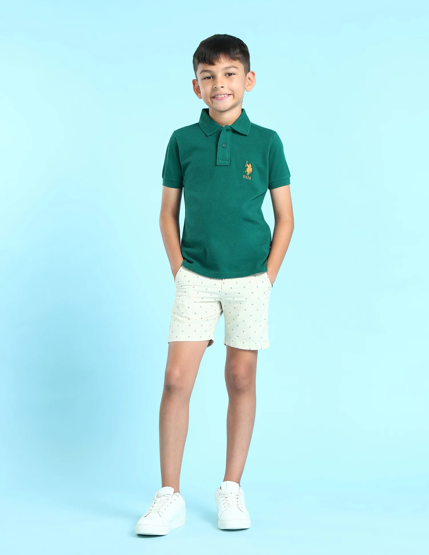 Pure Cotton Solid Polo Shirt - Image 3