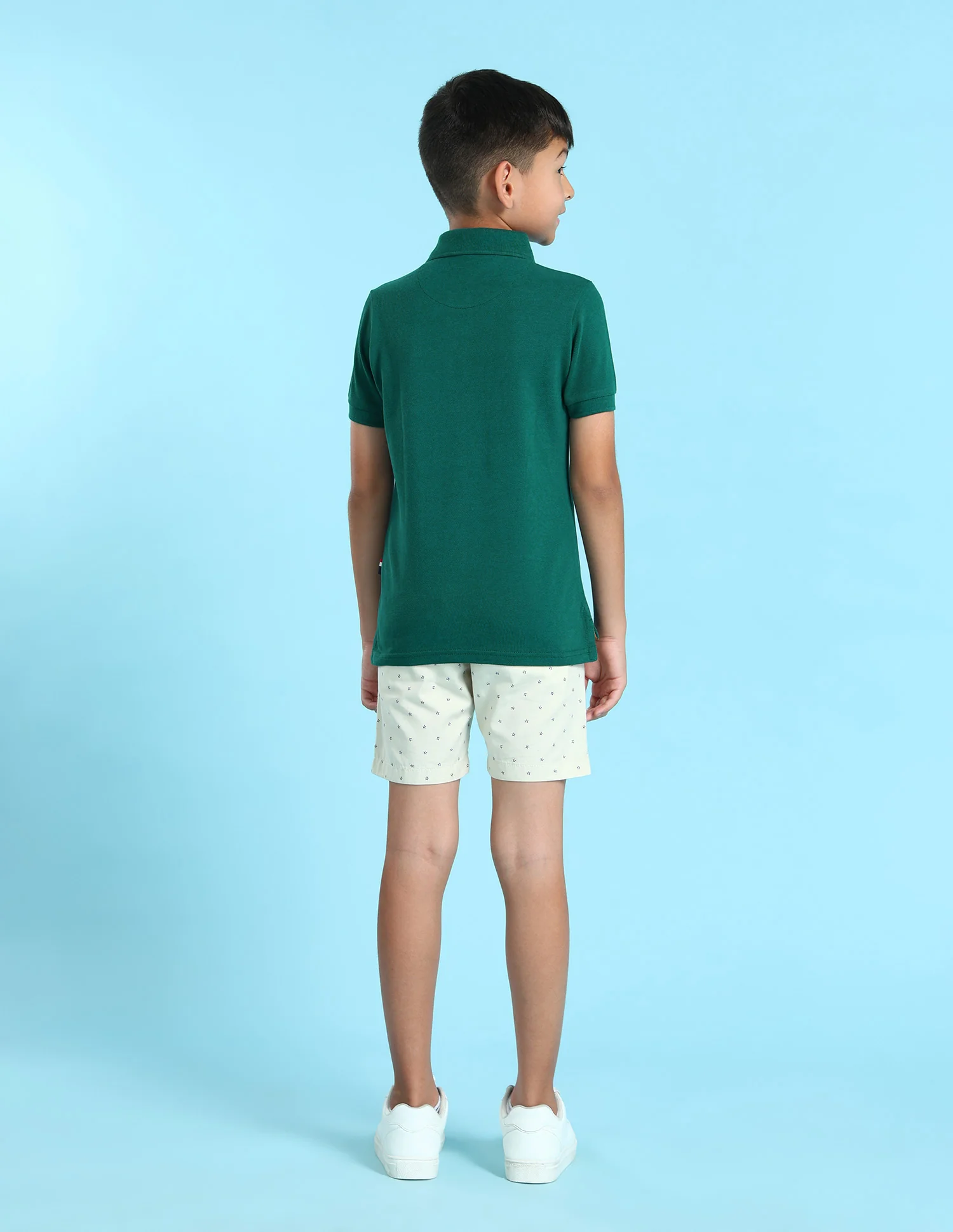 Pure Cotton Solid Polo Shirt - Image 4